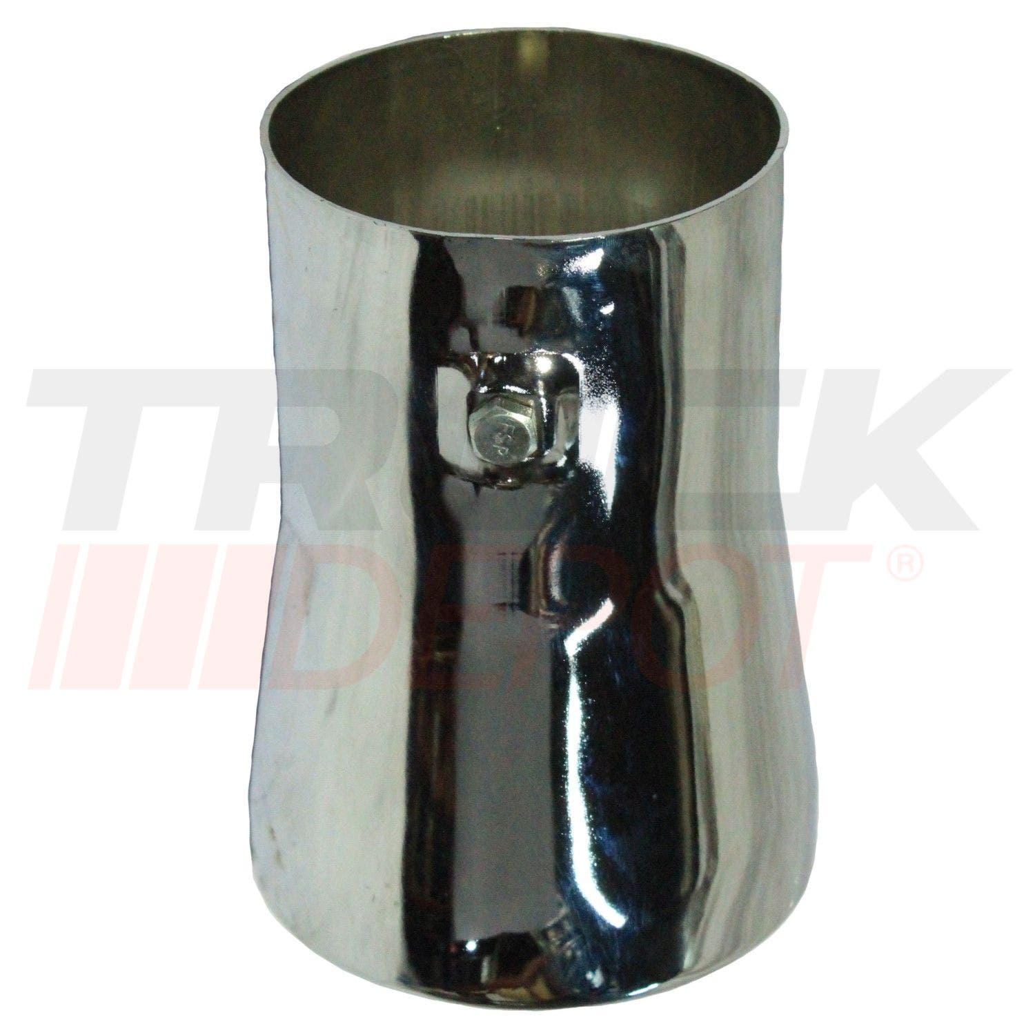 Cola de escape cromada corta 4" curva