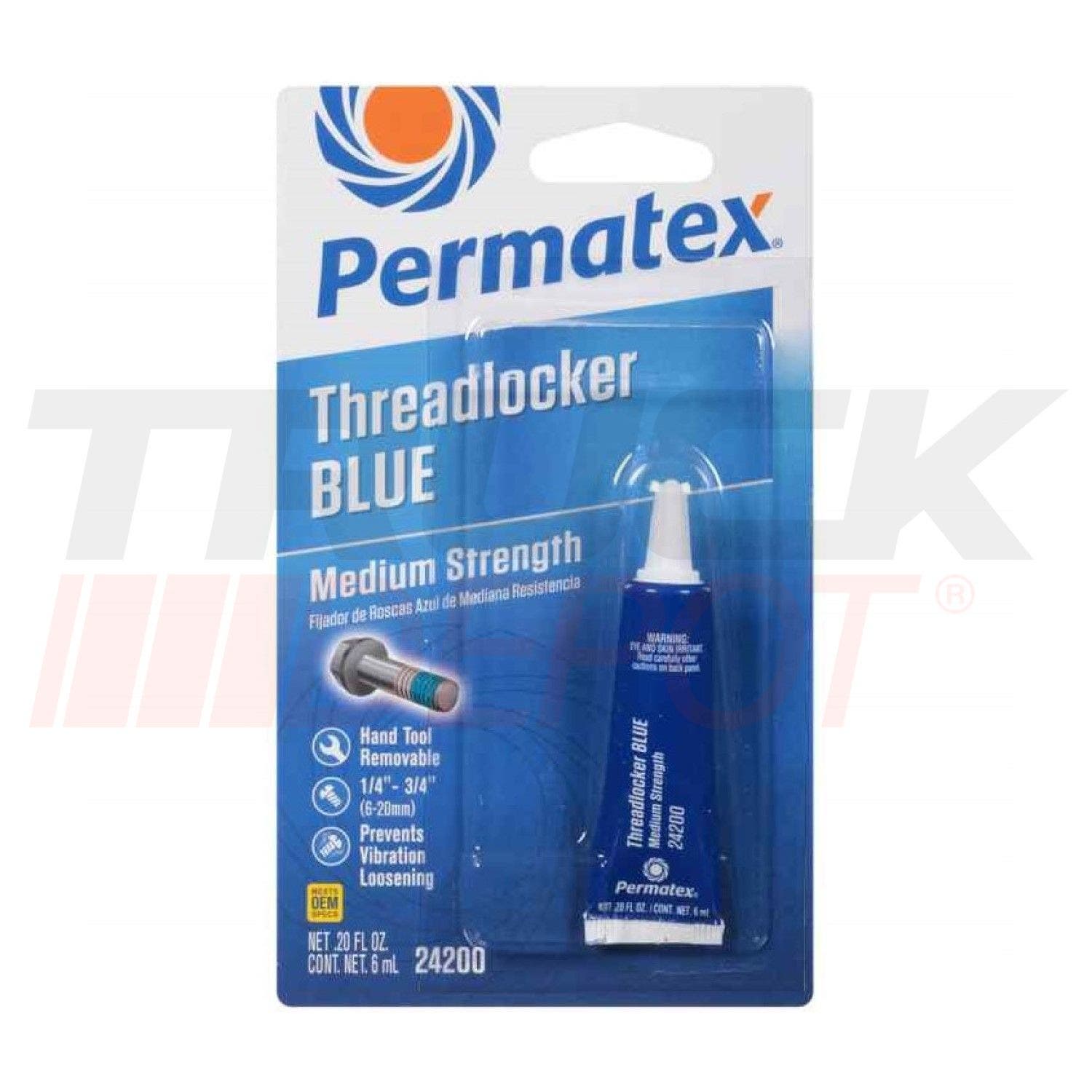 Fijador de roscas azul resistencia media 6 ml caja 12 unidades