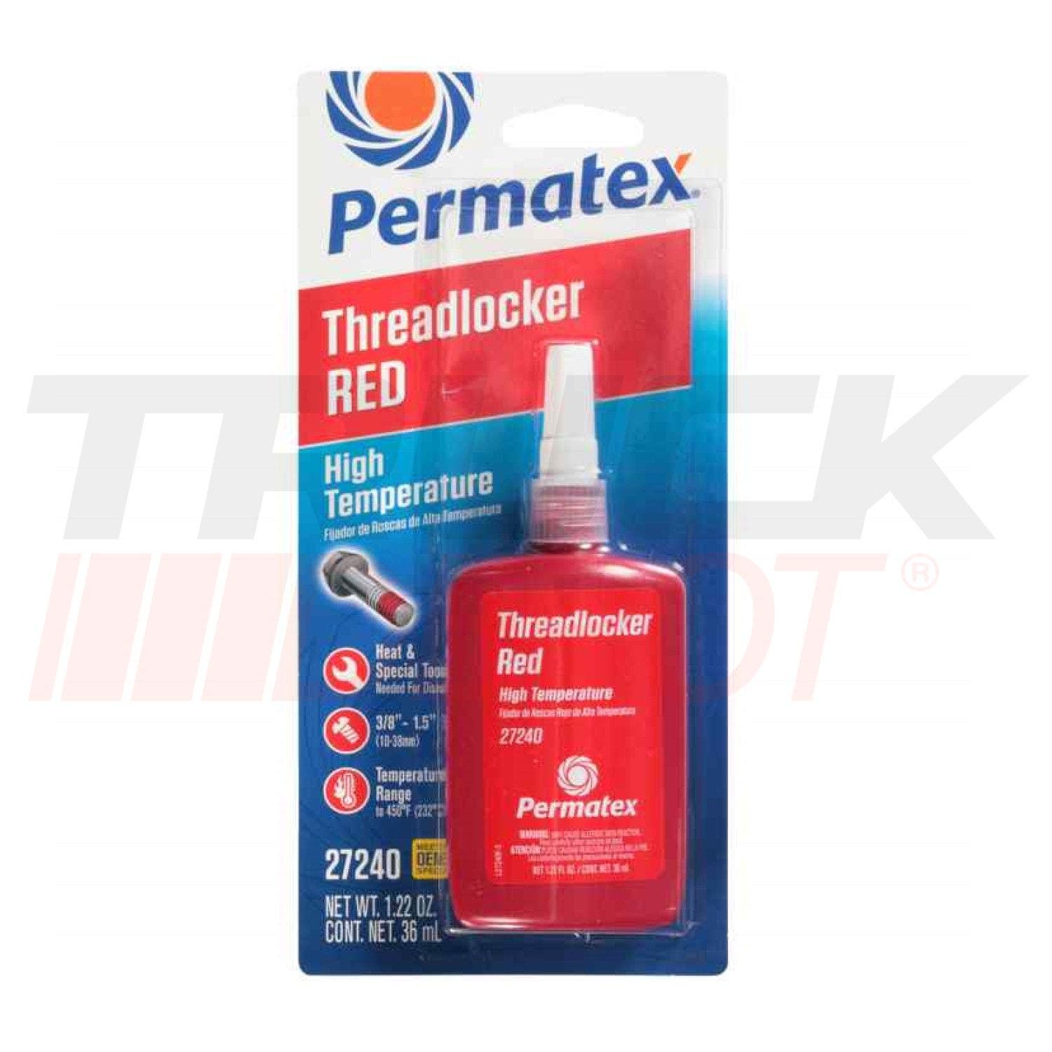 Fijador de rosca rojo 36 ml caja 6 unidades