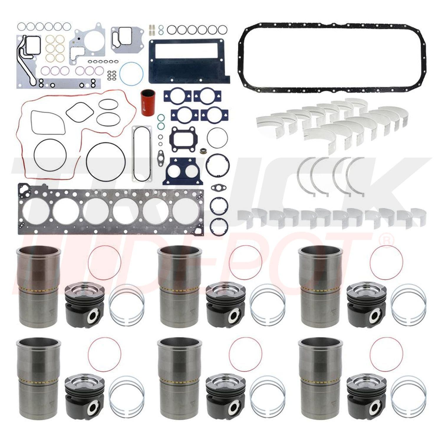 Kit de Overhaul Cummins ISX 2a. Gen. (piston 2881873)(1997-2010) camisa sin APR 150mm 2 ejes de levas