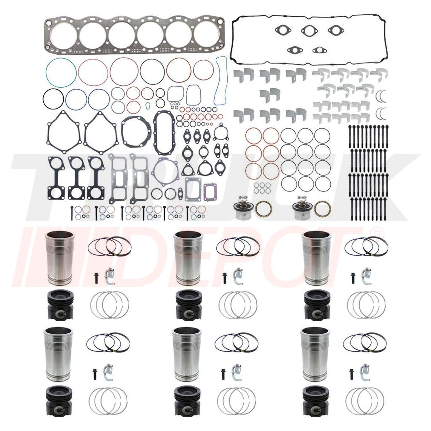 Overhaul kit de motor Detroit S60 12.7 litros pistón monotérmico