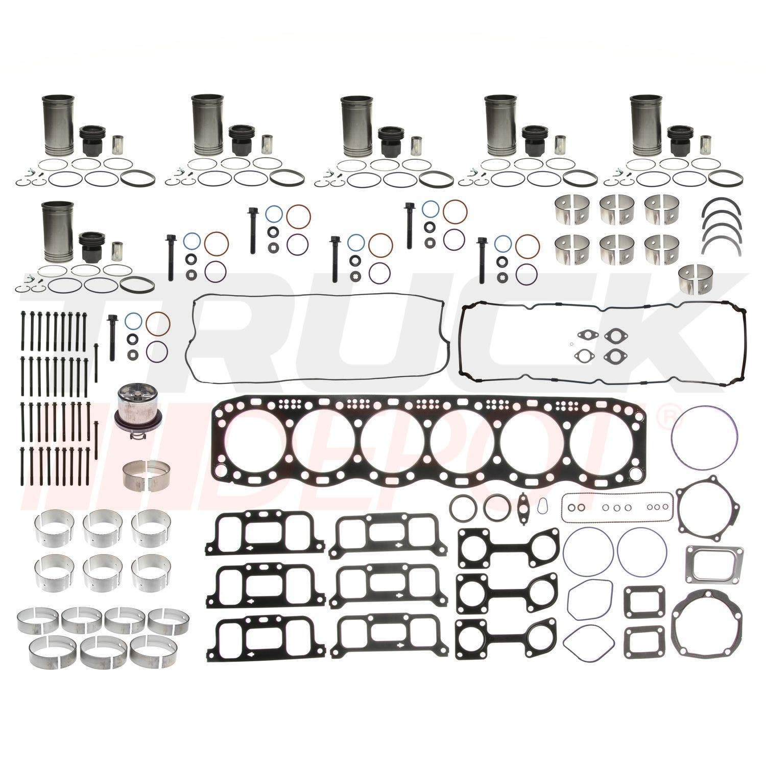 Kit de overhaul de motor Detroit 14 litros con EGR Mahle
