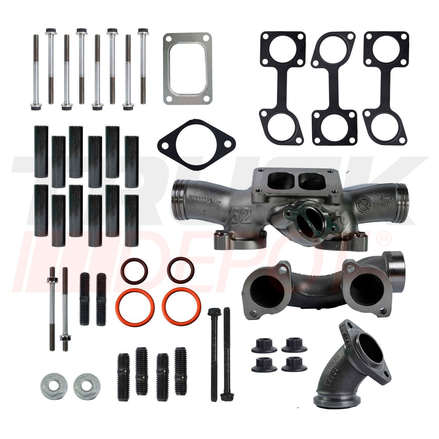 Kit de manifold de escape para motor Detroit 14 lts, 12.7 EGR