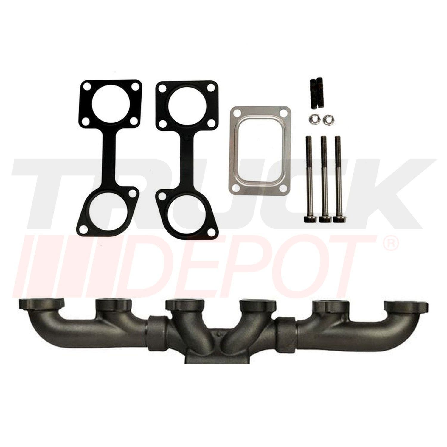 Kit de manifold de escape con conector recto para turbo aplica Detroit Serie 60 sin EGR