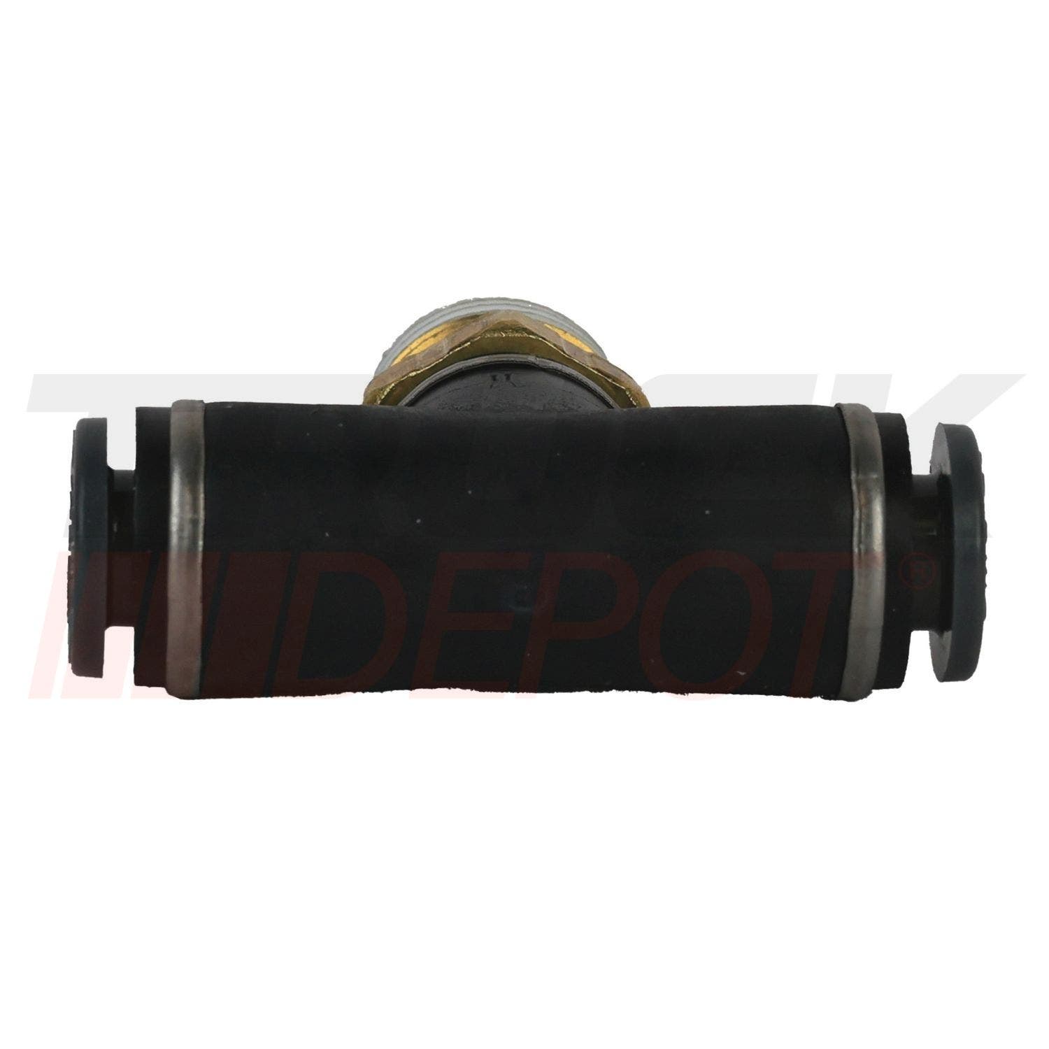 Union en Y acople rapido ca&ntilde;eria 1/4 x 1/4 baquelita