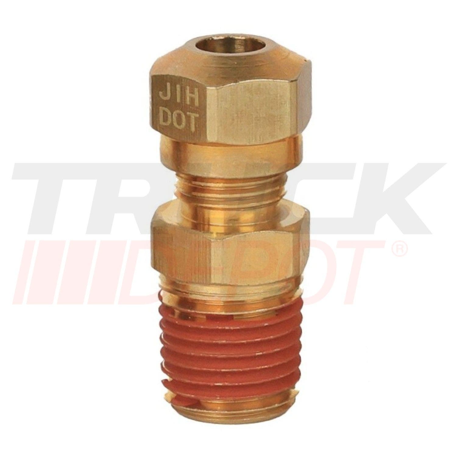 Conector macho recto de bronce 1/4 cañeria x 1/4 baquelita