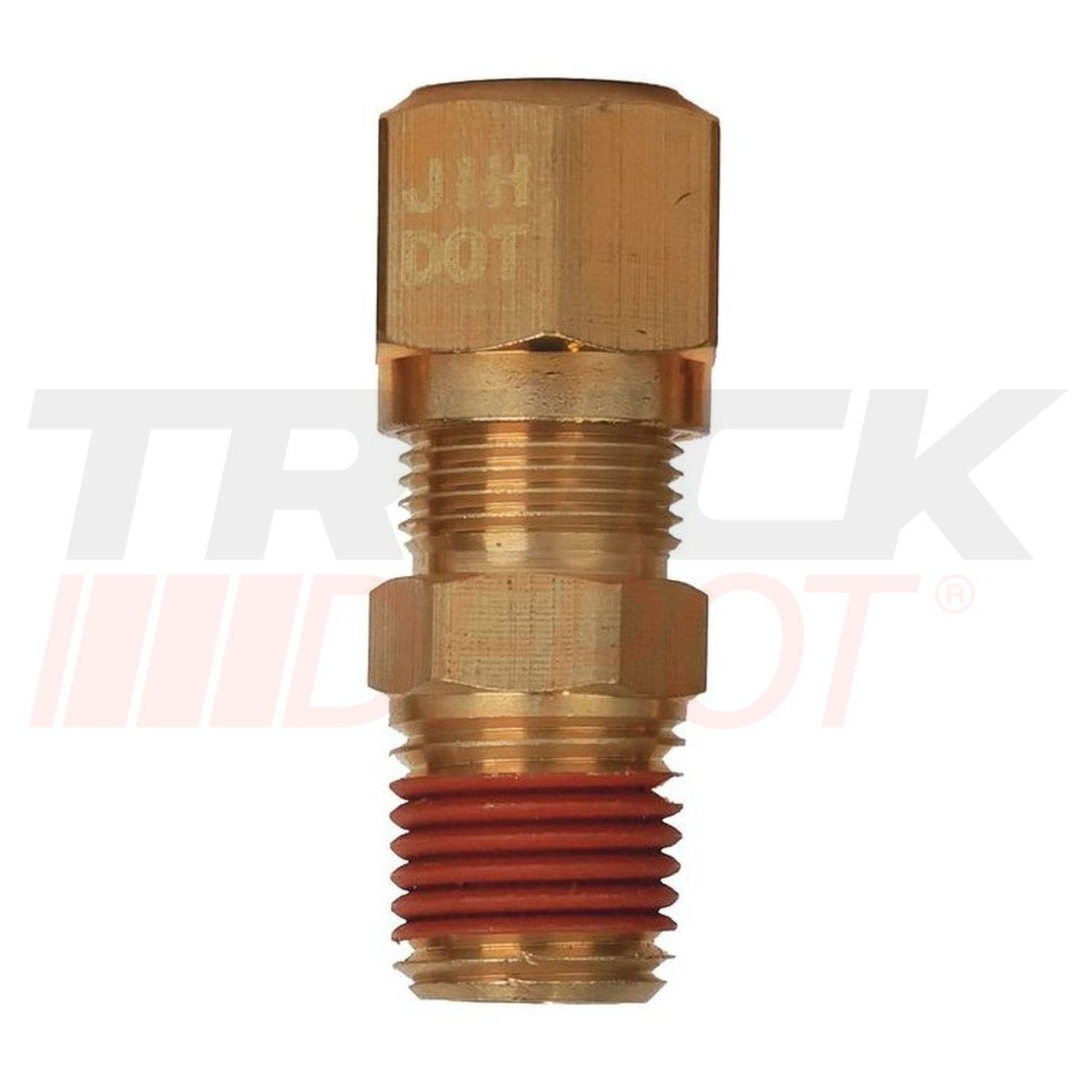 Conector macho de bronce 3/8 ca&ntilde;eria x 1/4 baquelita