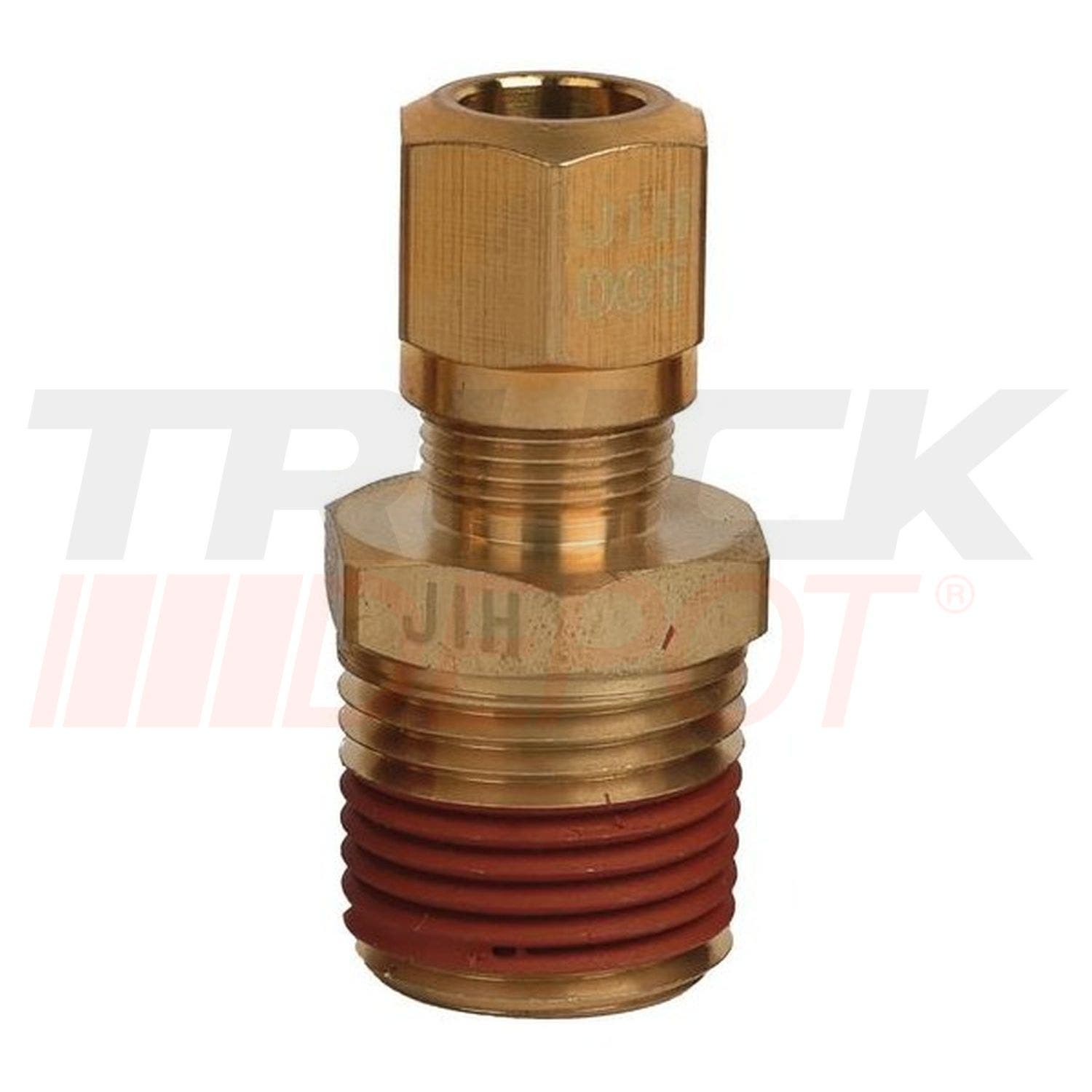 Conector macho recto de bronce 3/8 ca&ntilde;eria x 1/2 baquelita