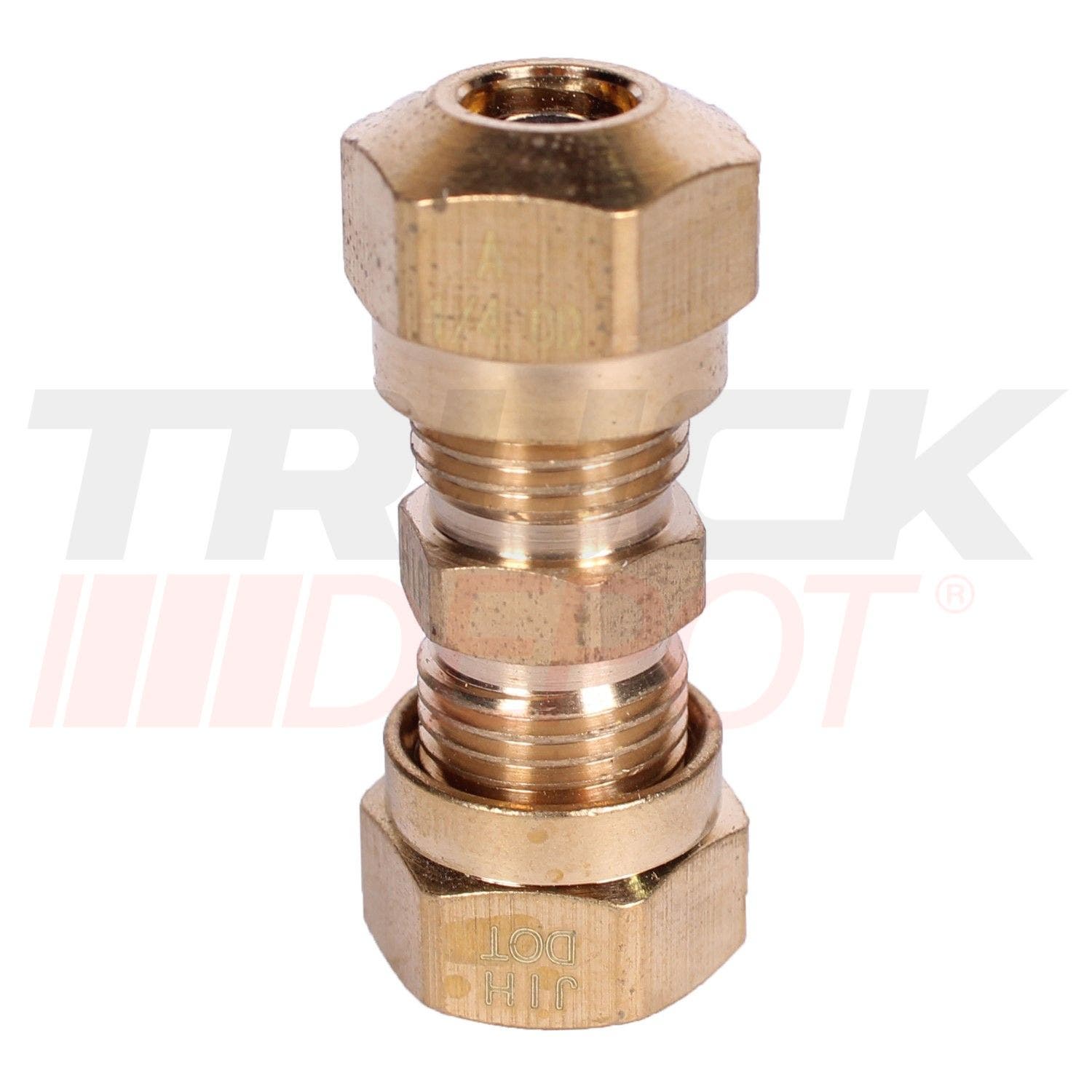 Union de manquera de bronce de 1/4 completa