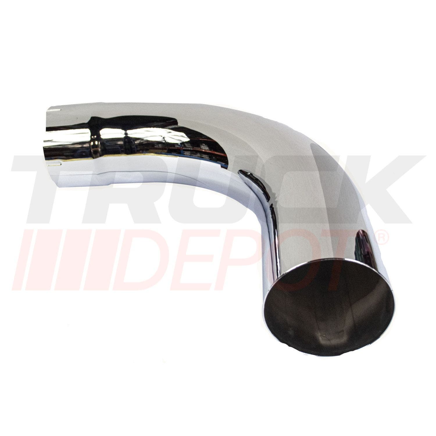 Codo de escape 5" x 15" x 15" cromado de 90° con charra CLR-10"