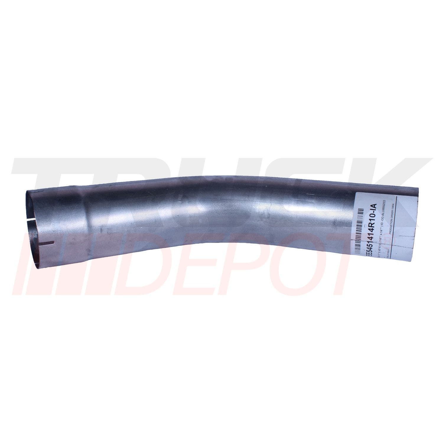 Codo de escape de 45° aluminizado de 14 x 14 mixto