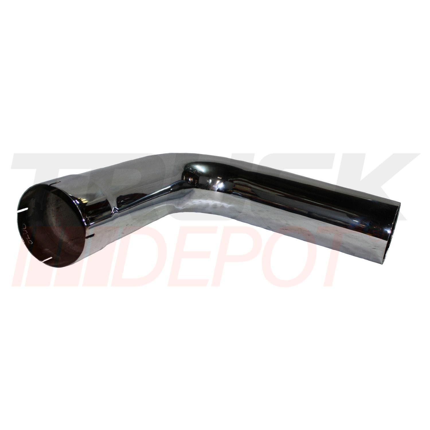Codo de escape 5" x 18" x 18" cromado de 90° con charra CLR-5.5"