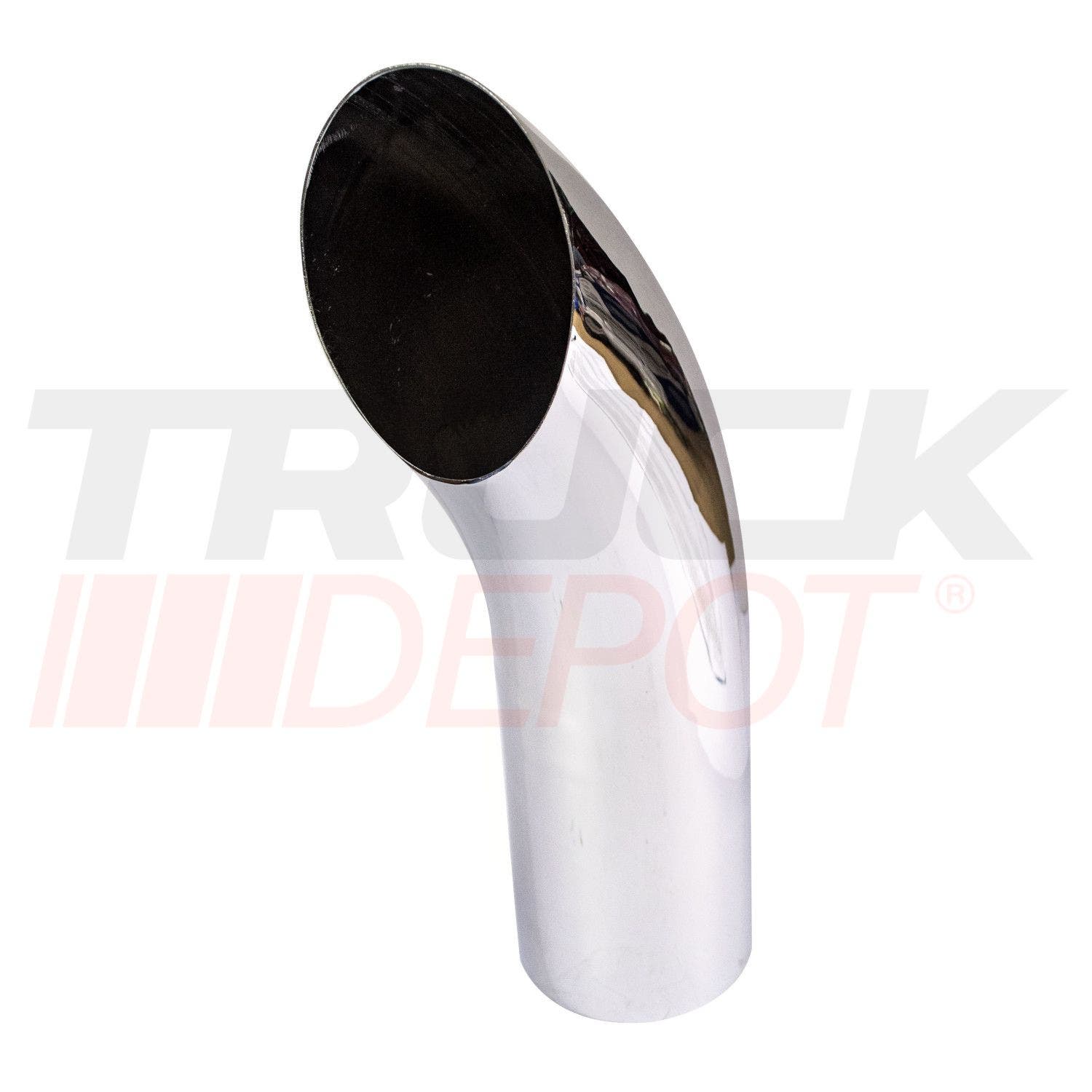 Cola de escape de 5 x 18" cromada lisa