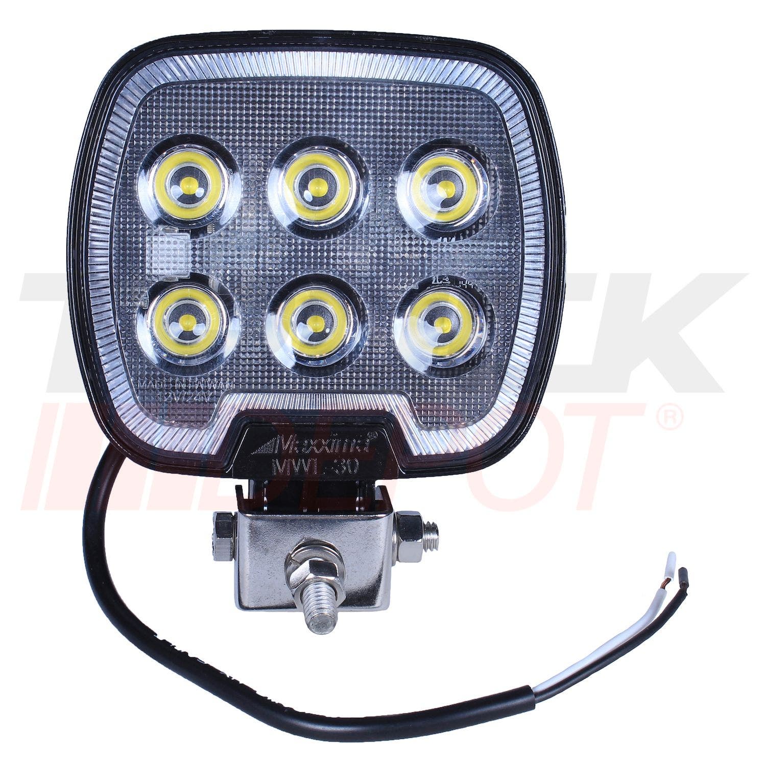 Luz de trabajo cuadrada 6 LED 1,200 lúmenes 12/24V
