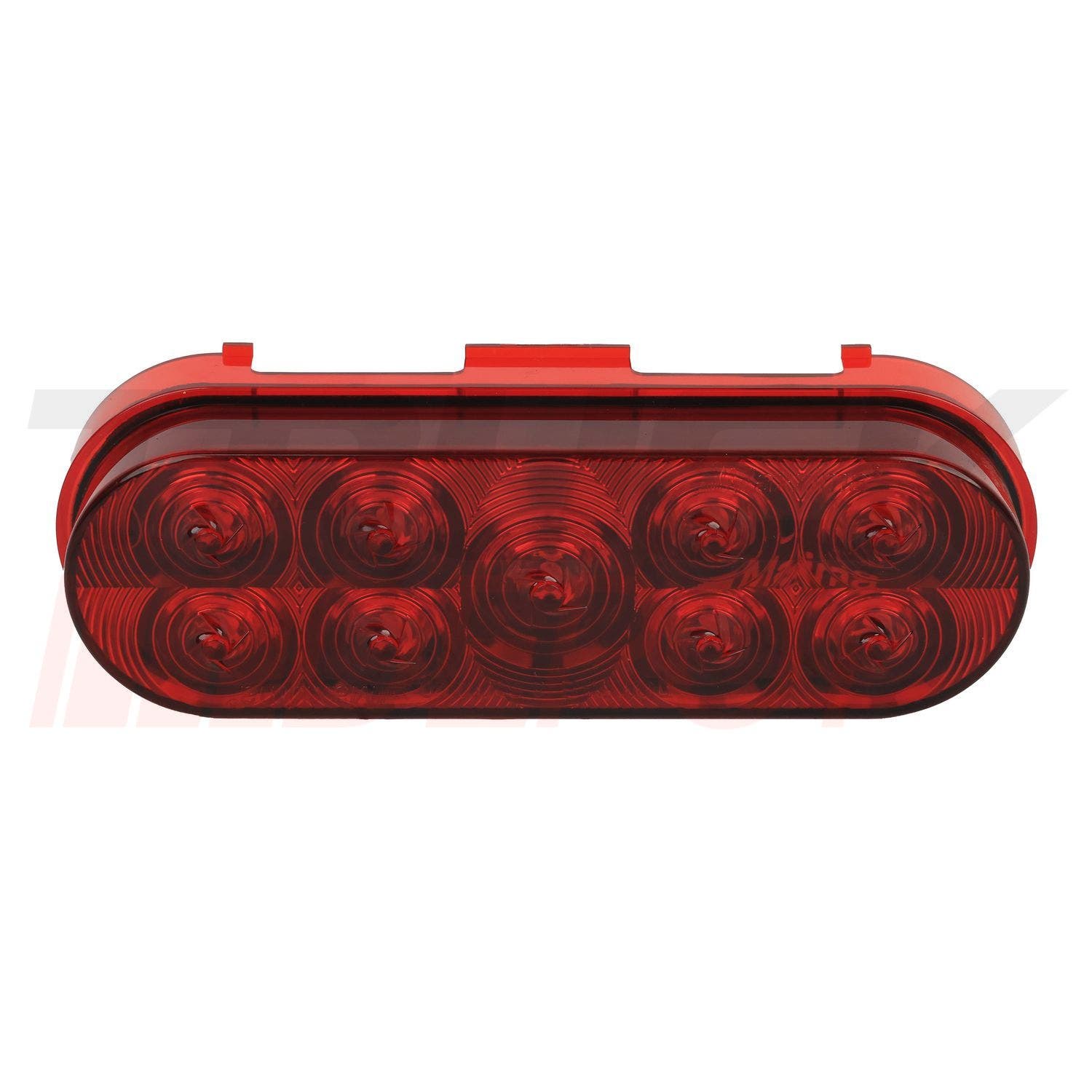 Stop ovalado de 6" de 10 LED rojo