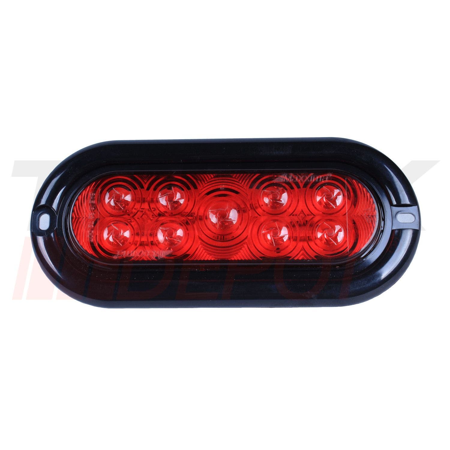 Stop trasero ovalado de 6" rojo de 9 LED