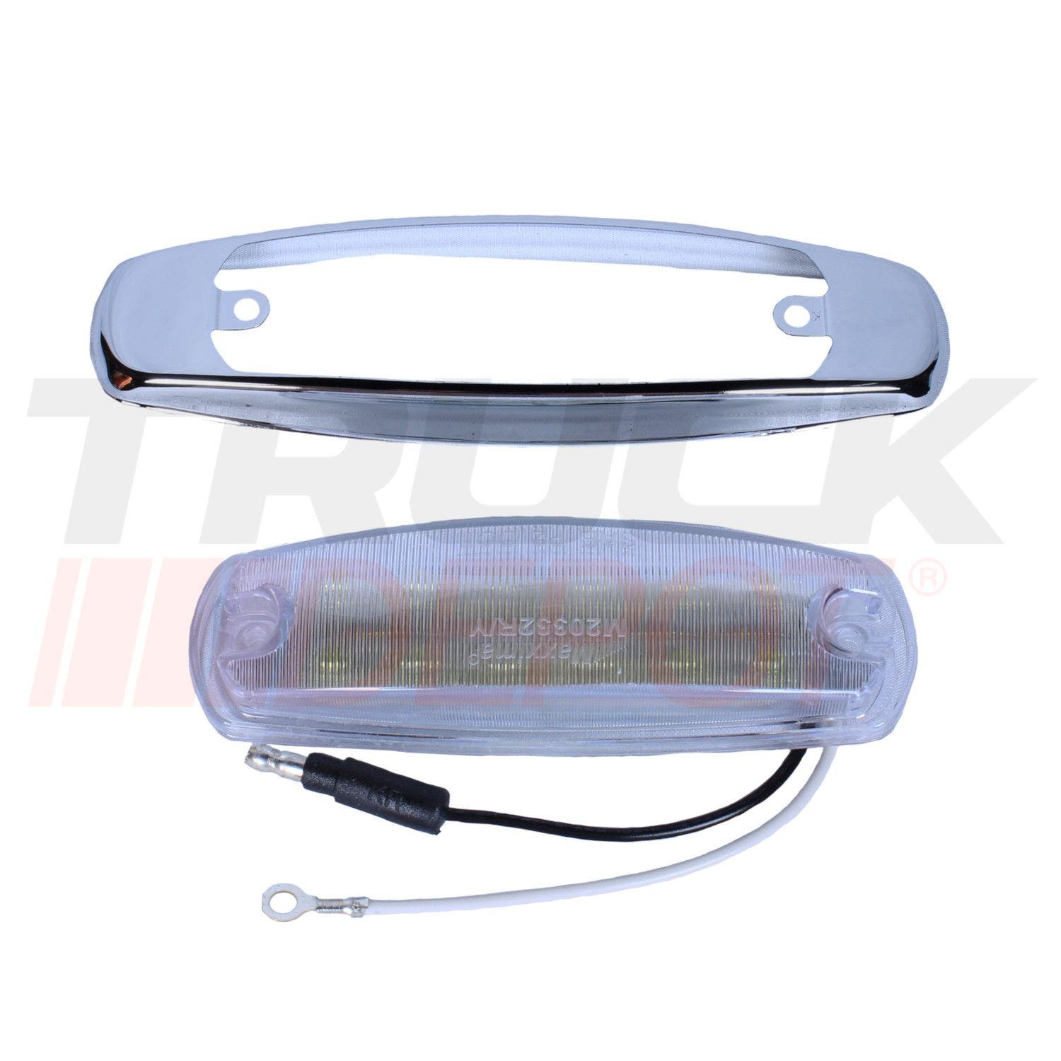 Luz lateral amarilla lente transparente de 6.20 largo 12 LED