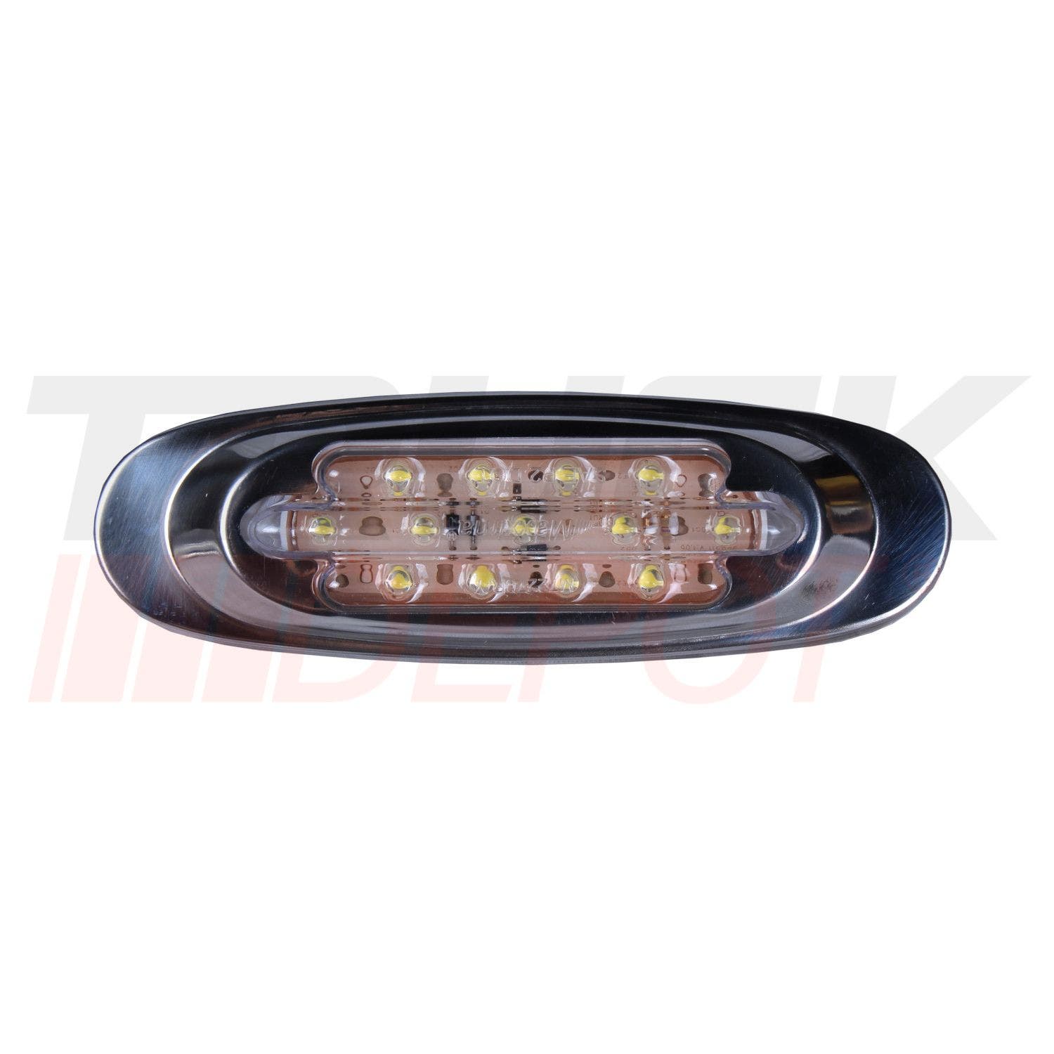 Luz lateral blanca de 13 LED base cromada 6.4 largo