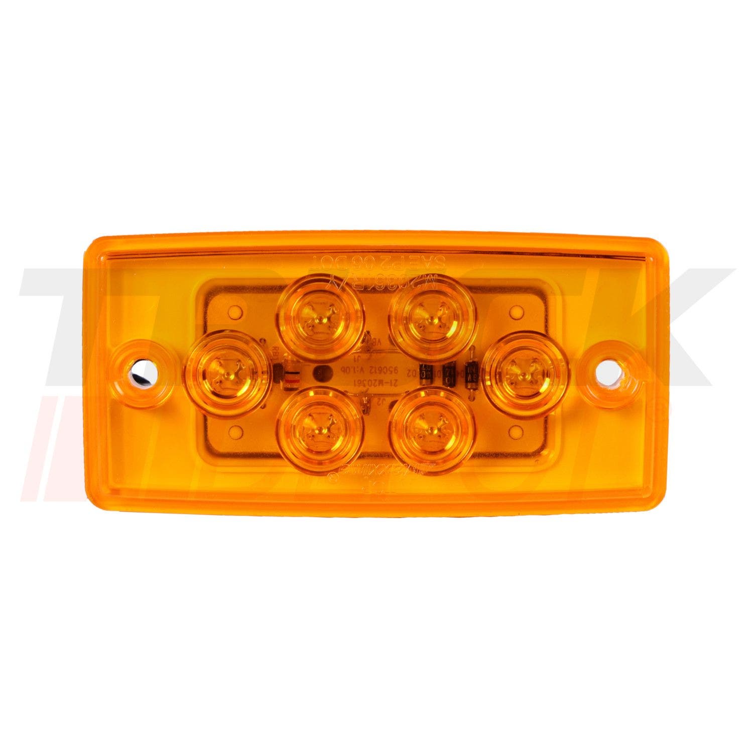 Luz de visera amarilla de 6 LED de 4.6" largo