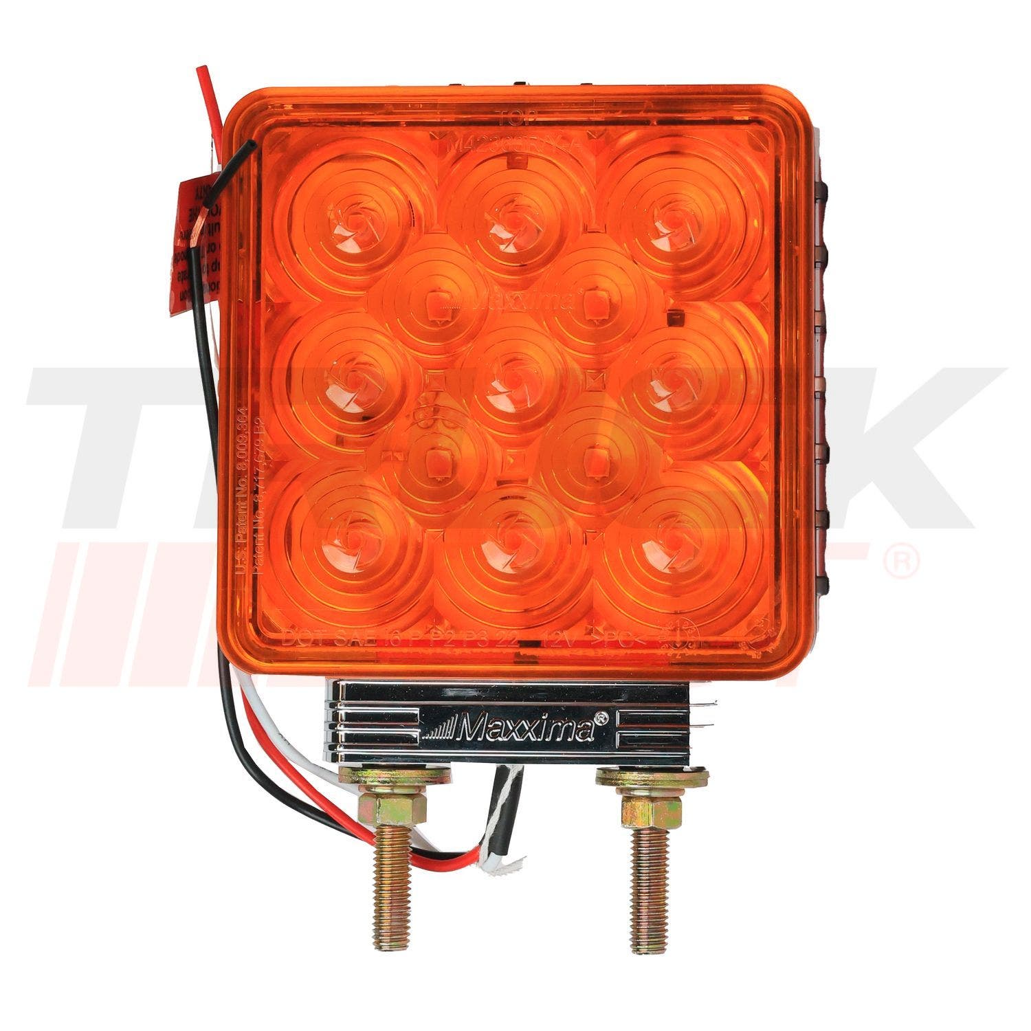 Via frontal cuadrada de 2 tornillos 18 LED rojos 18 LED amarillos RH