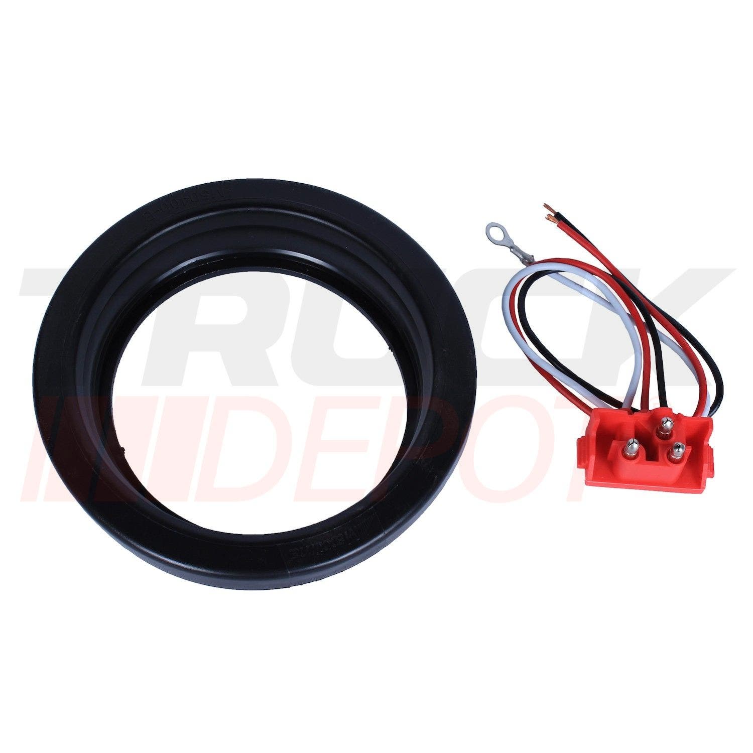 Kit de stop redondo hule y conector de 4"