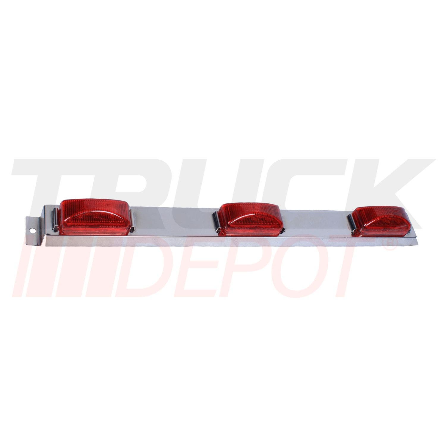 Barra de luces rojas acero inoxidable de 24 LED 16.3 largo