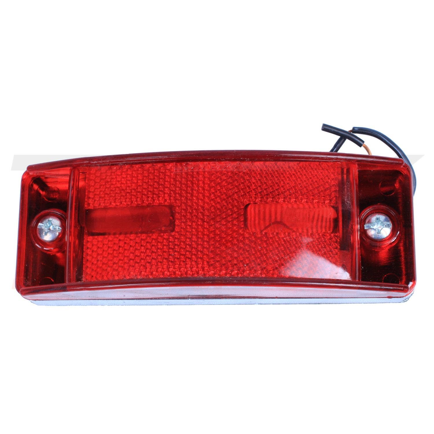 Lampara de visera de Freightliner roja base cromada