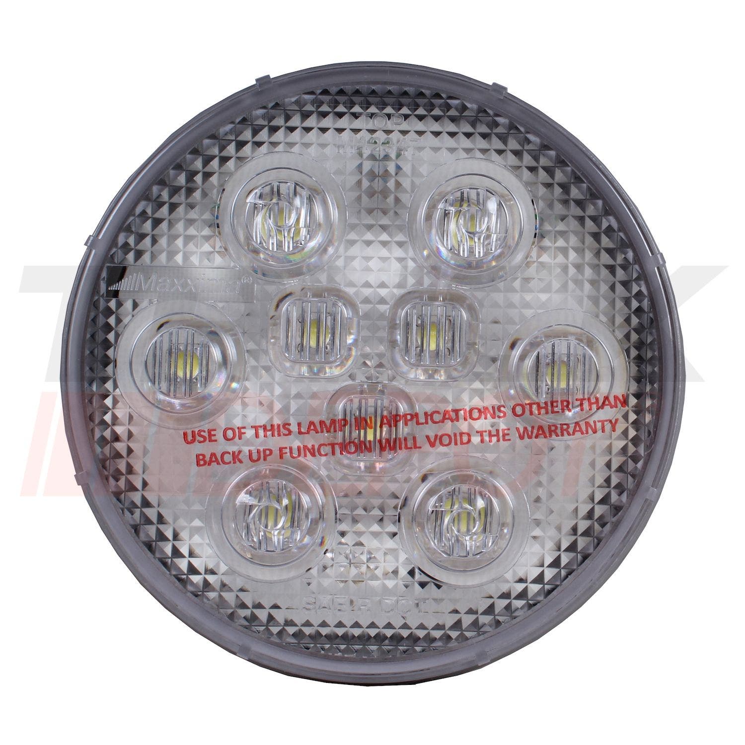 Stop redondo 4" blanco de 9 LED con base plastica y conector marca Peterson