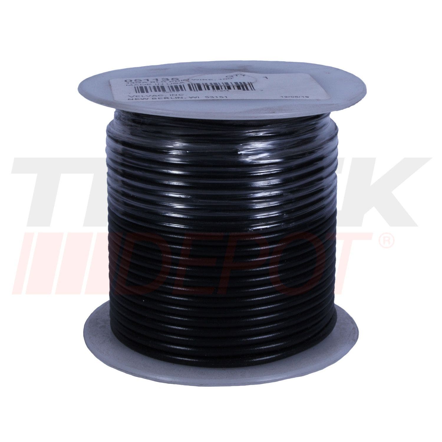 Pie de cable electrico #14 negro 1x100 pie