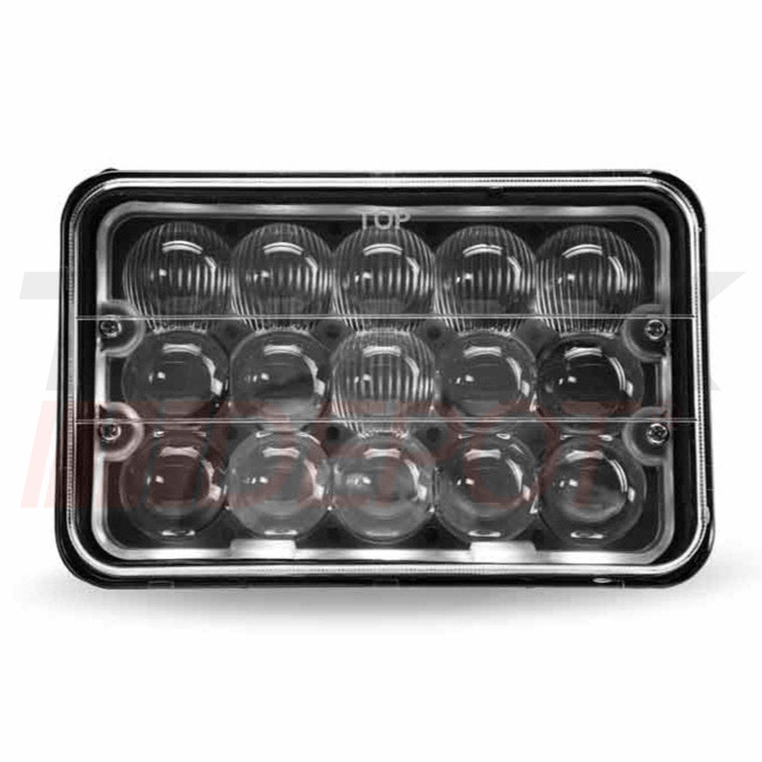 Foco  cuadrado de 15 led Todo terreno Negro de 4" x 6" - Diodos Epistar de Alta Intensidad (4656) (15 Diodos) - 1000 L - Marca TRUX
