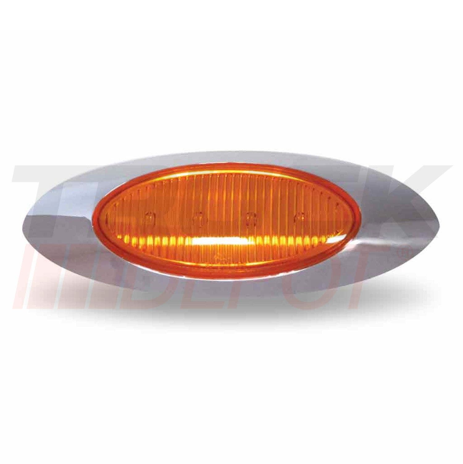 Luz LED Lateral amarilla cromada de 4 Diodos LED - 12V - Marca TRUX