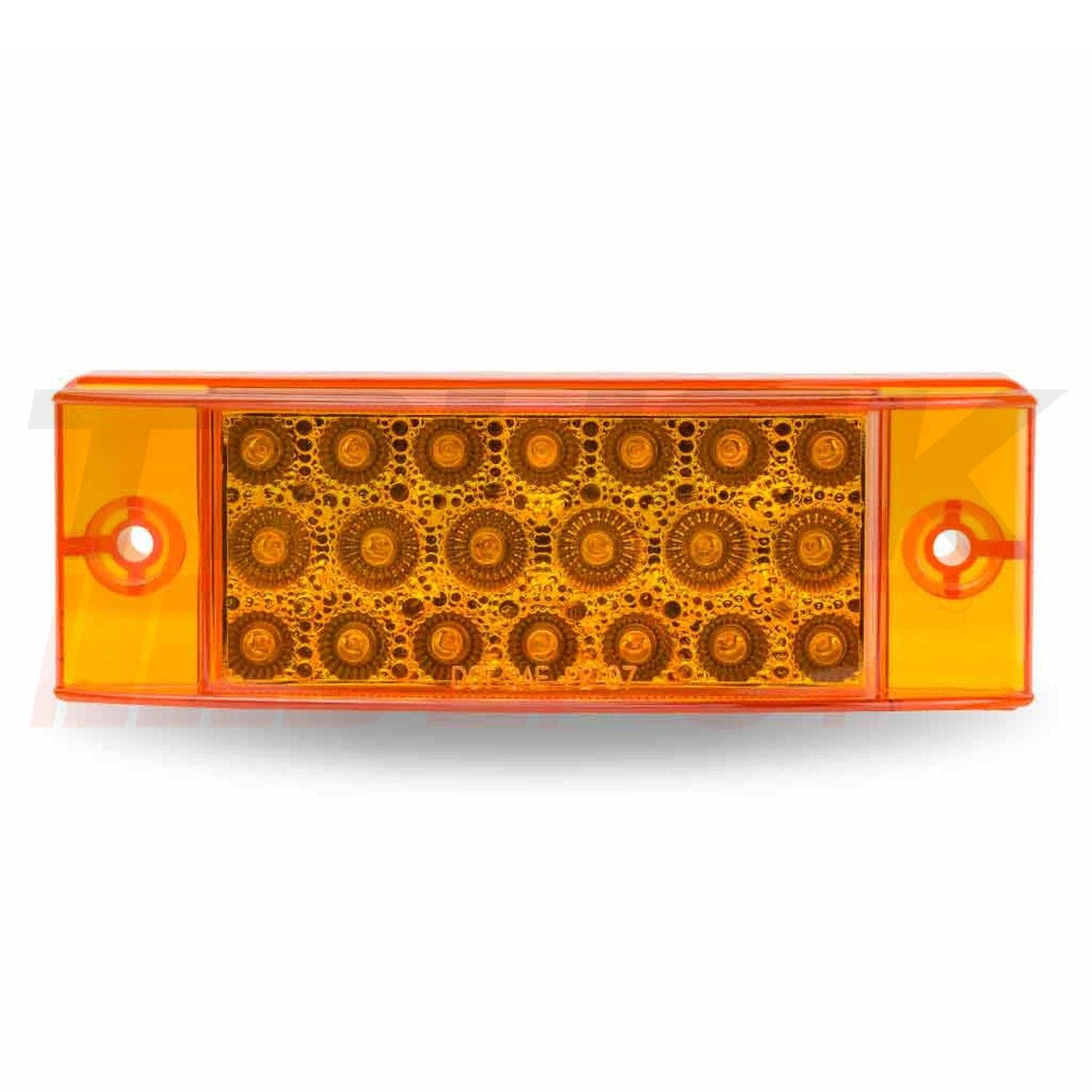 Luz LED Lateral Rectangular amarilla de 2" x 6" - 20 Diodos LED - 12V  para cabezal y  Remolques - Marca TRUX