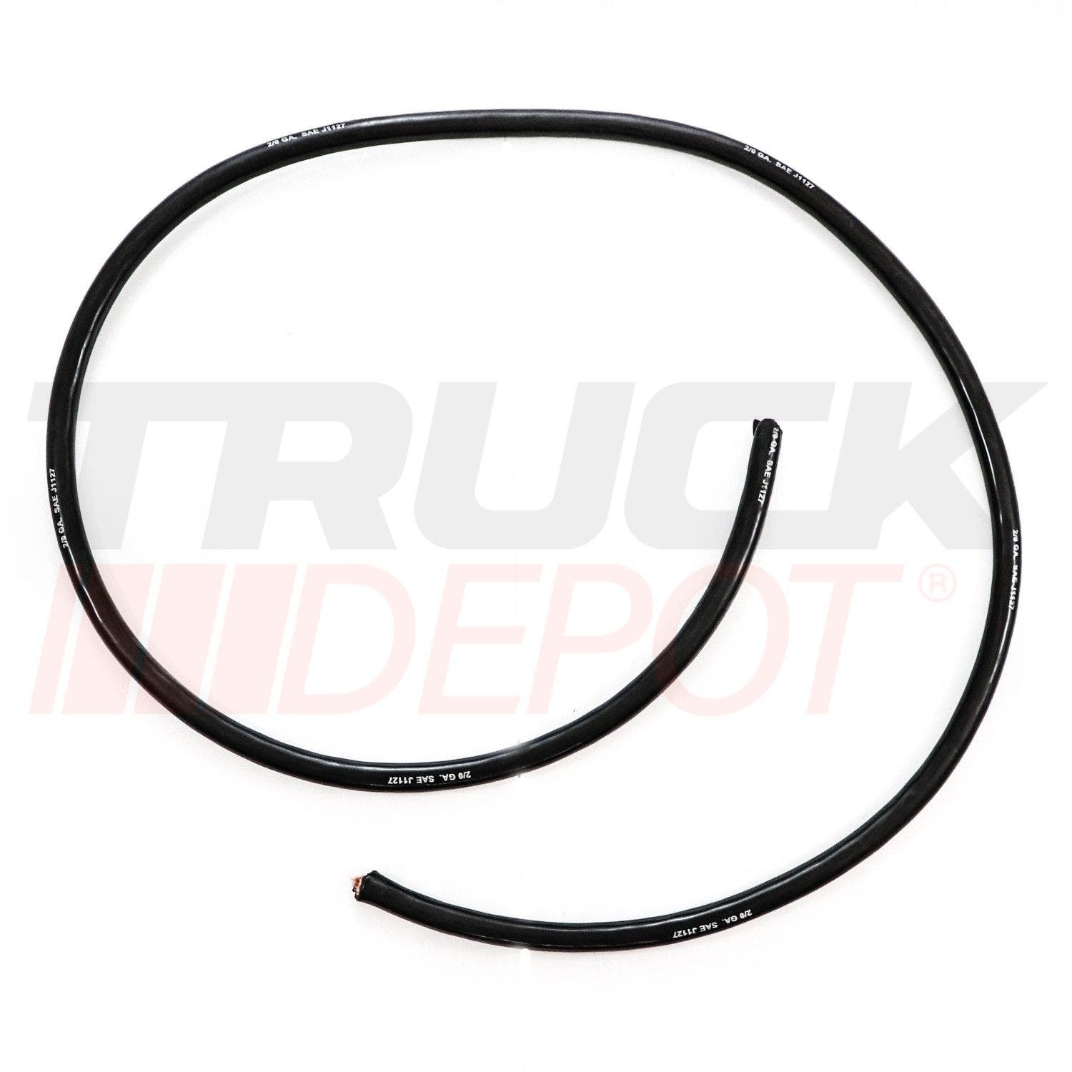 Pie de cable eléctrico para batería 2/0 forro negro