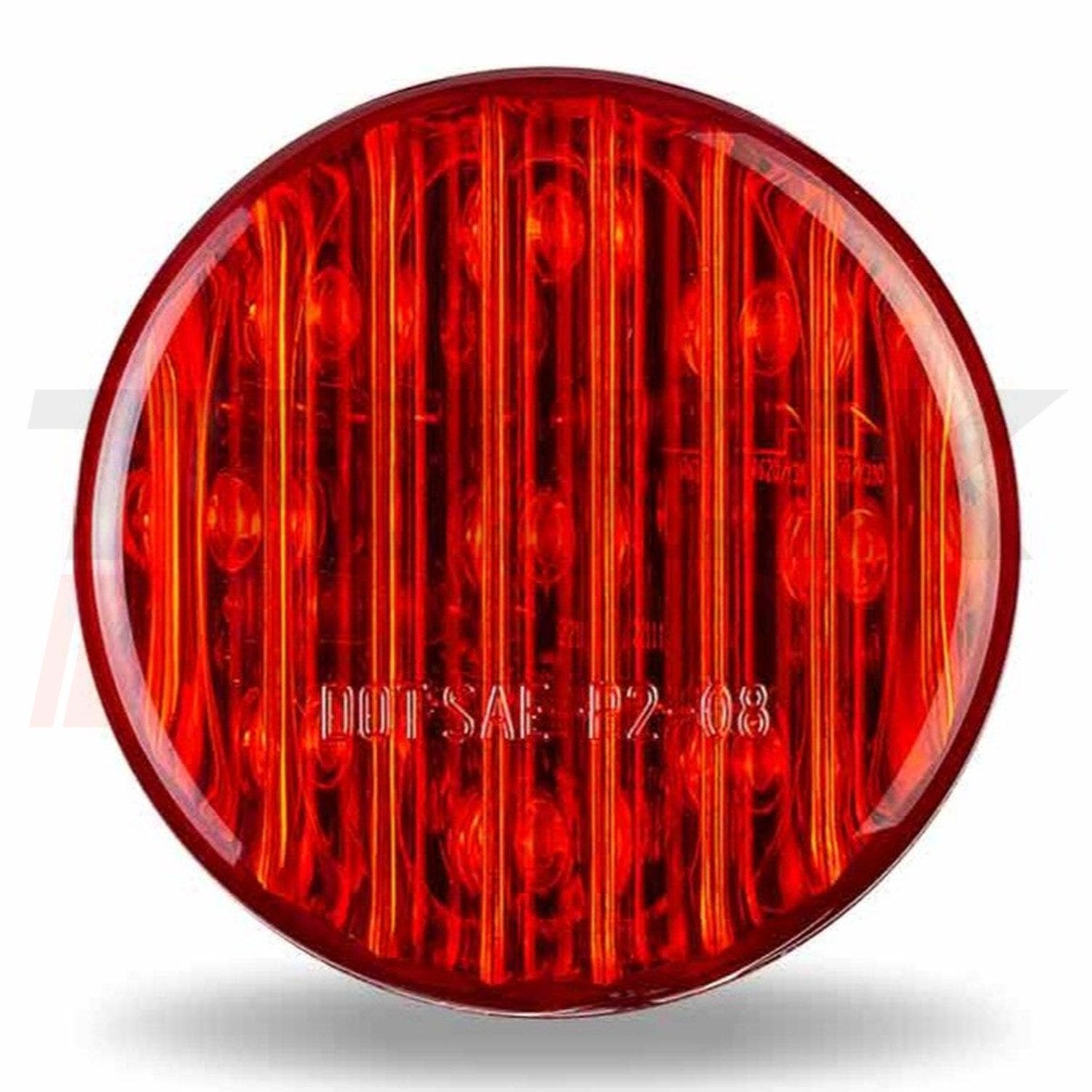 Stop Redondo Roja de 2"  de 9 LED -12V - Marca TRUX