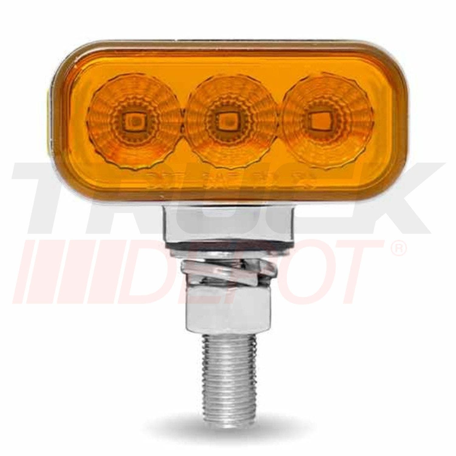 Mini via LED Rectangular de 1 tornillo de Doble Cara de 1" x 1.5" x 3" - Ámbar/Rojo - Marca TRUX