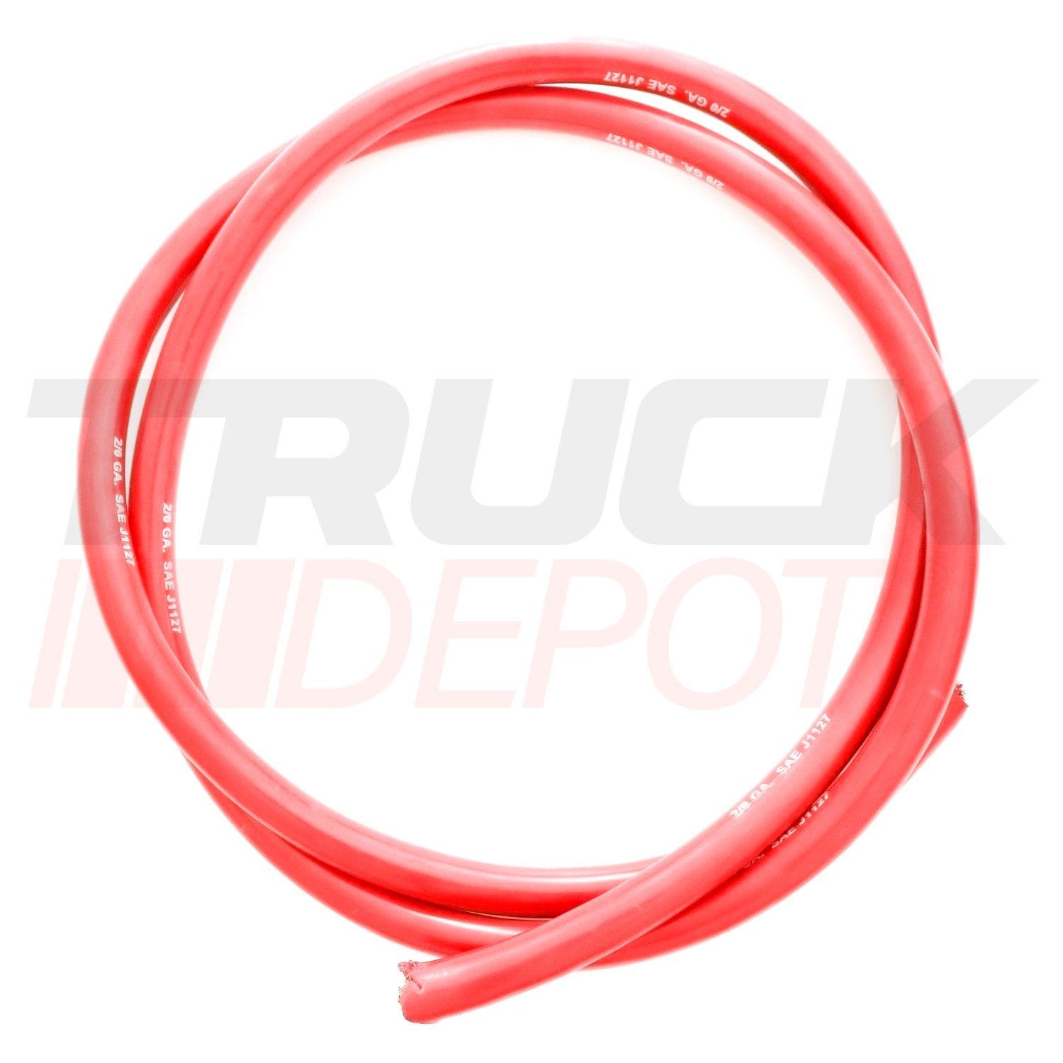 Pie de cable eléctrico para batería 2/0 forro rojo