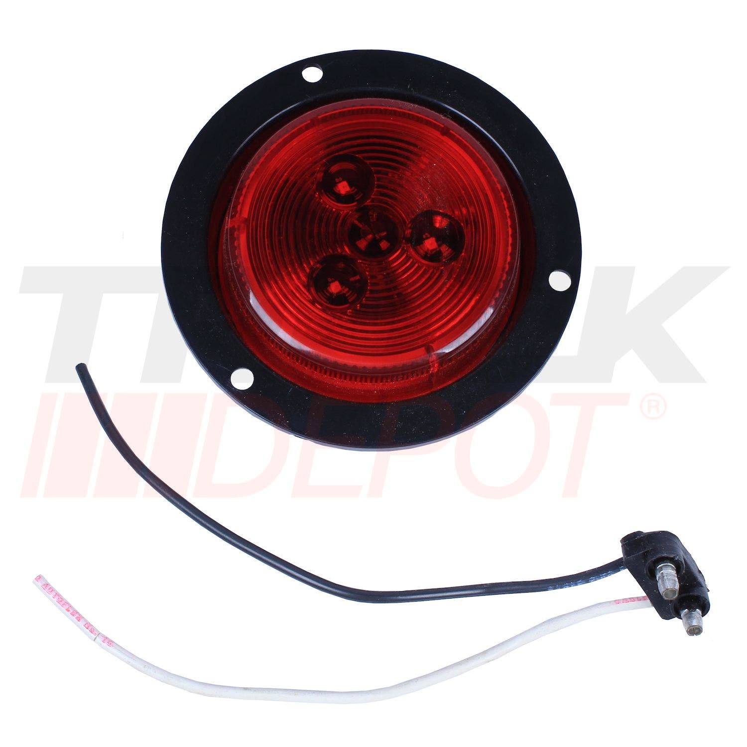 Stop de 2 1/2" de 3 LED base negra de 3 tornillo rojo