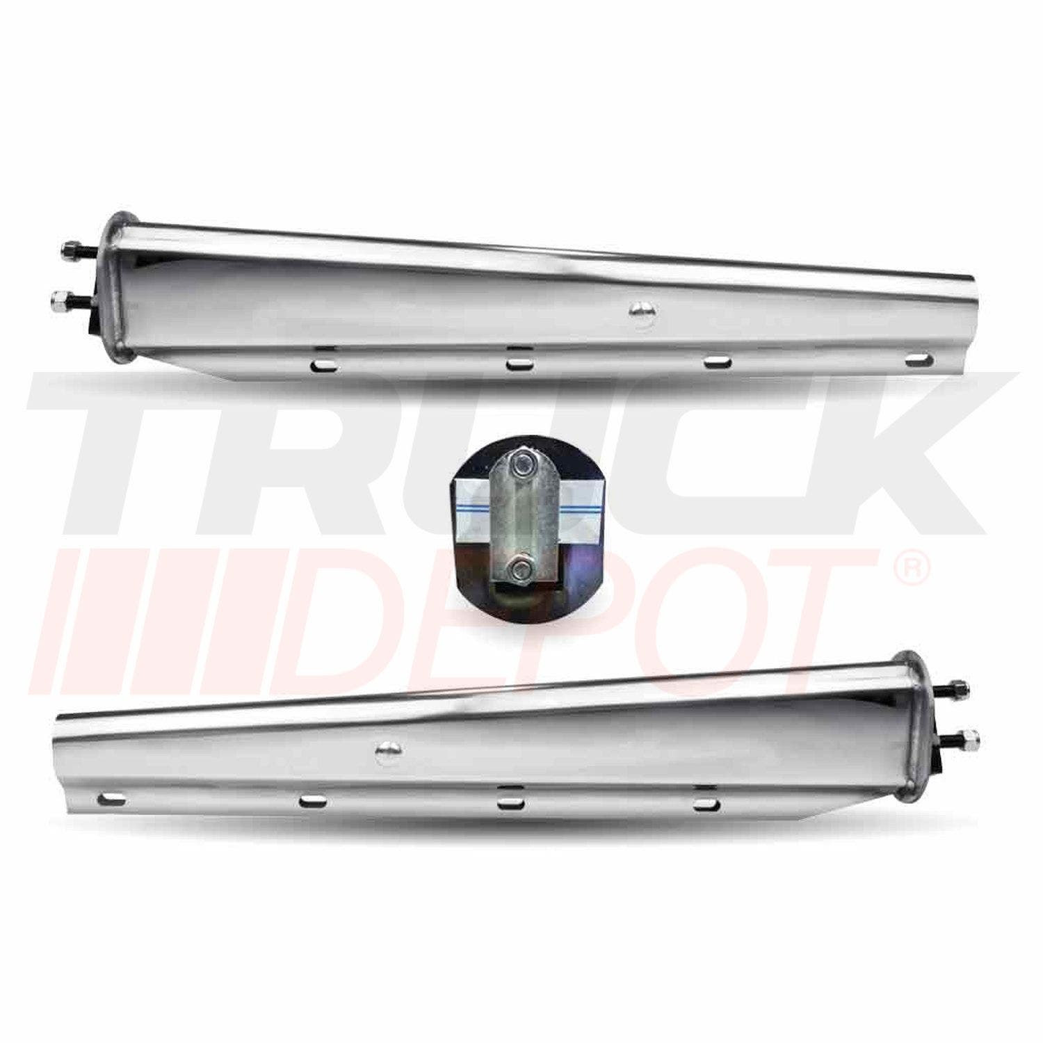 Kit de porta loderas rectos de 30" - Acero Cromado de Alta Calidad Pernos 2 1/2"  - Marca TRUX