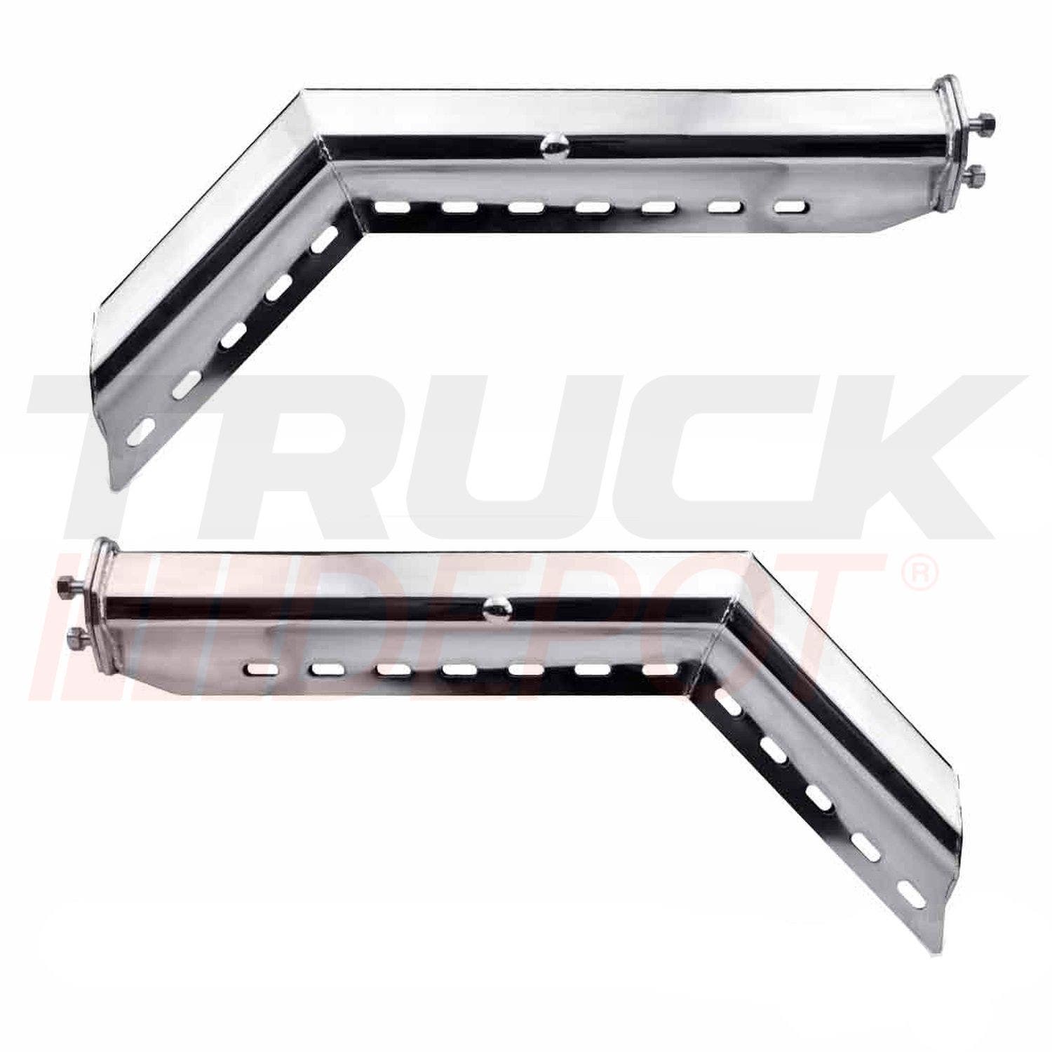 Kit de porta loderas angular 45 grados  de 28 1/2" - Acero Cromado de Alta Calidad Pernos 2 1/2"  - Marca TRUX