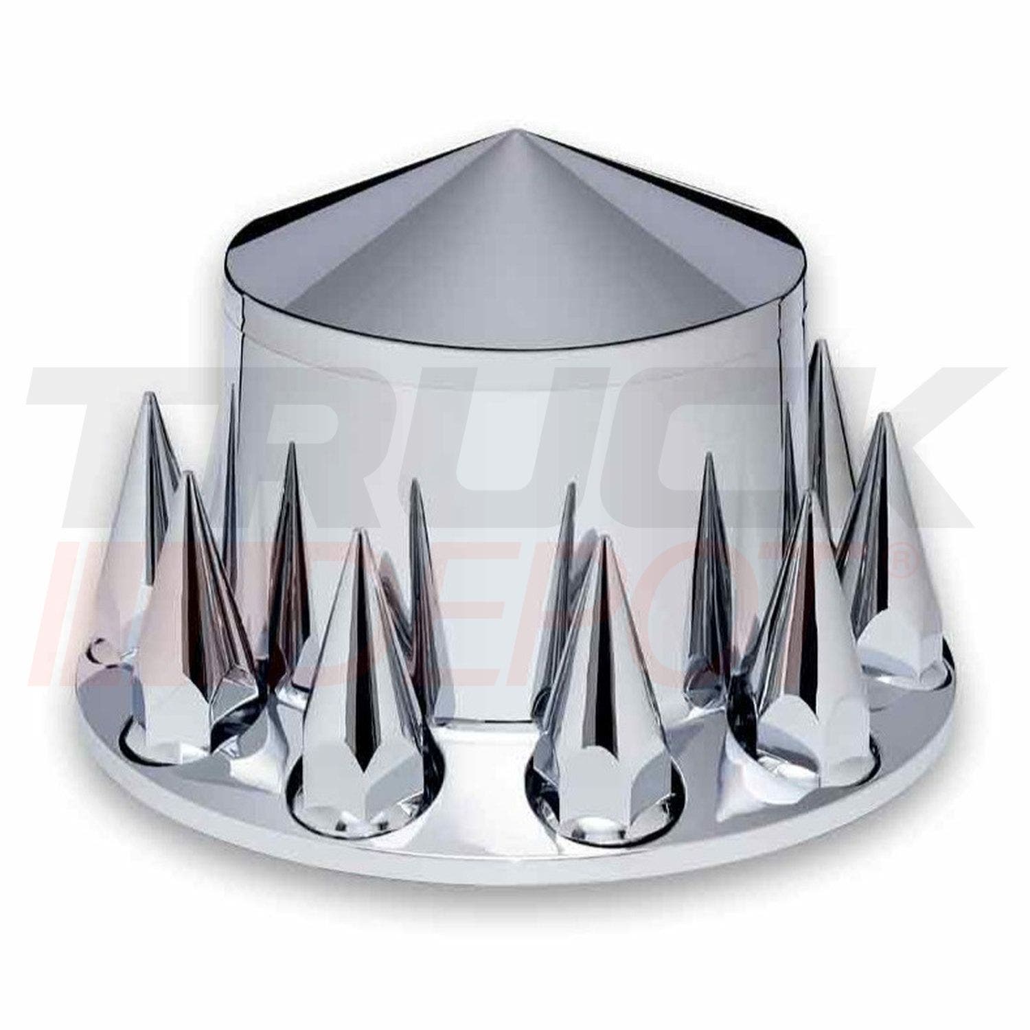 Tapadera de rueda trasera plastica cromada tipo punta tuerca de 33mm - Marca TRUX
