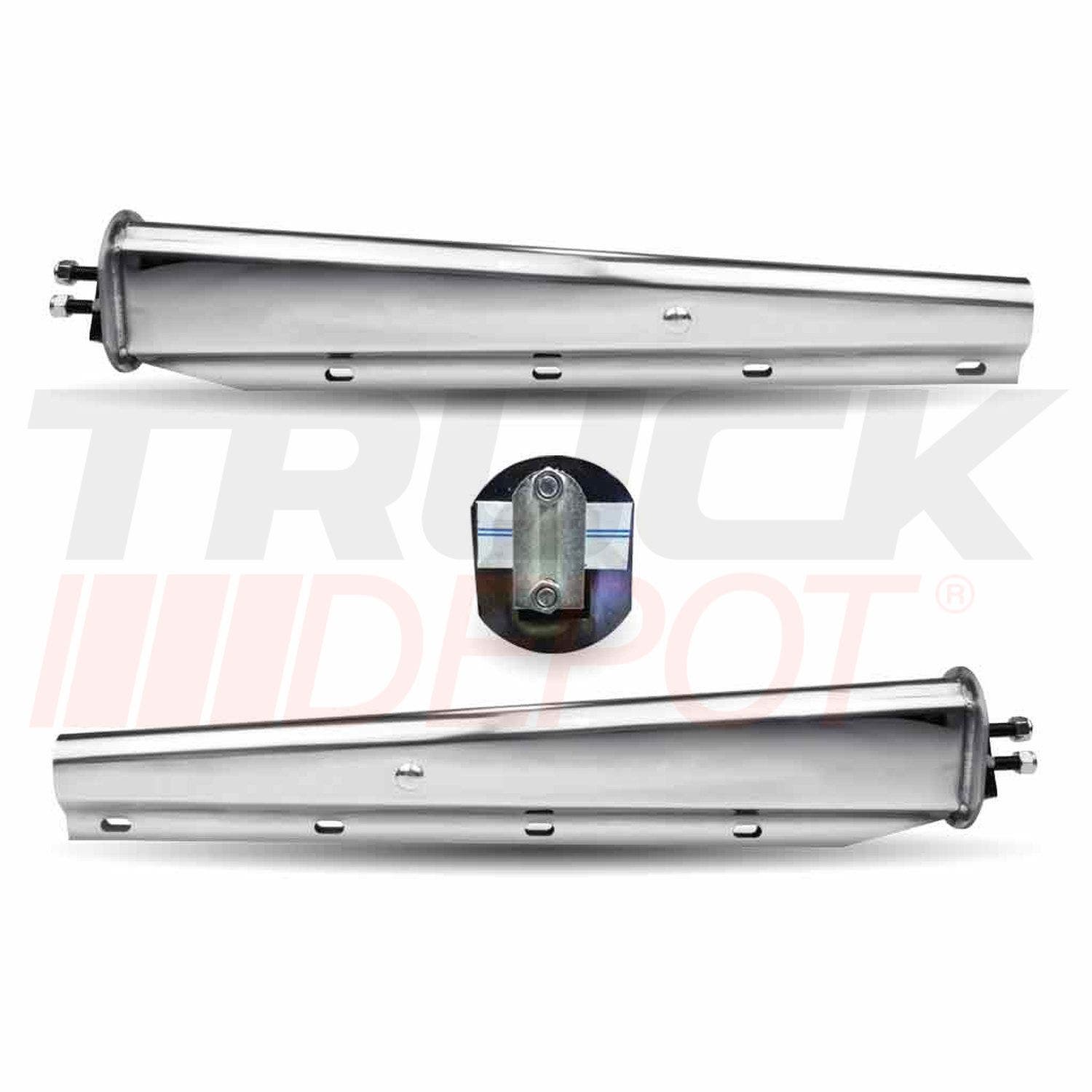 Kit de porta loderas rectos de 30" - Acero Cromado economico Pernos 1 1/8" - Marca TRUX