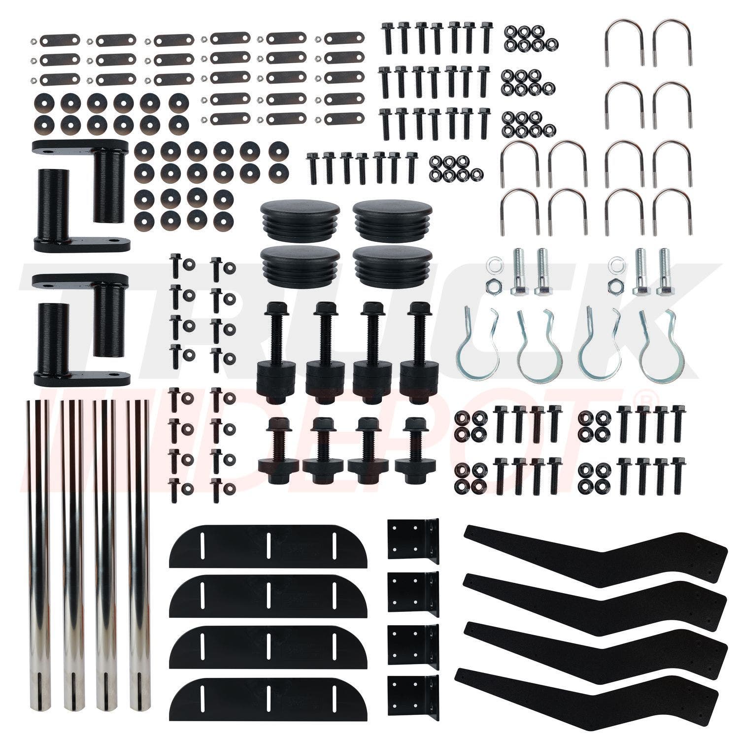 Kit de soportes para instalación de guardafangos aplica para juego de guardafangos para tres ejes