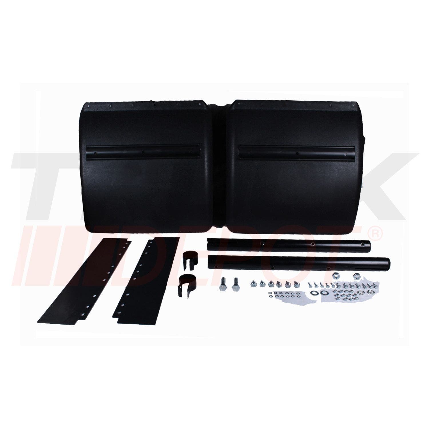 Juego de guardafango delantero de plastico negro