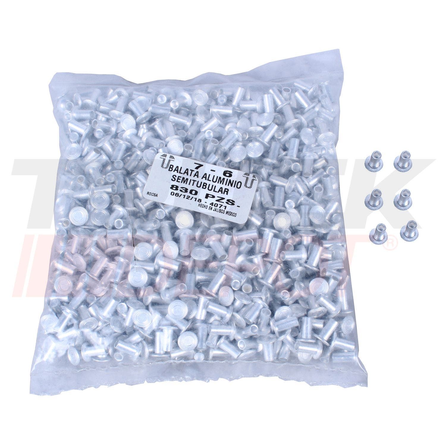 Remache para fricción 7/6 millar aluminio