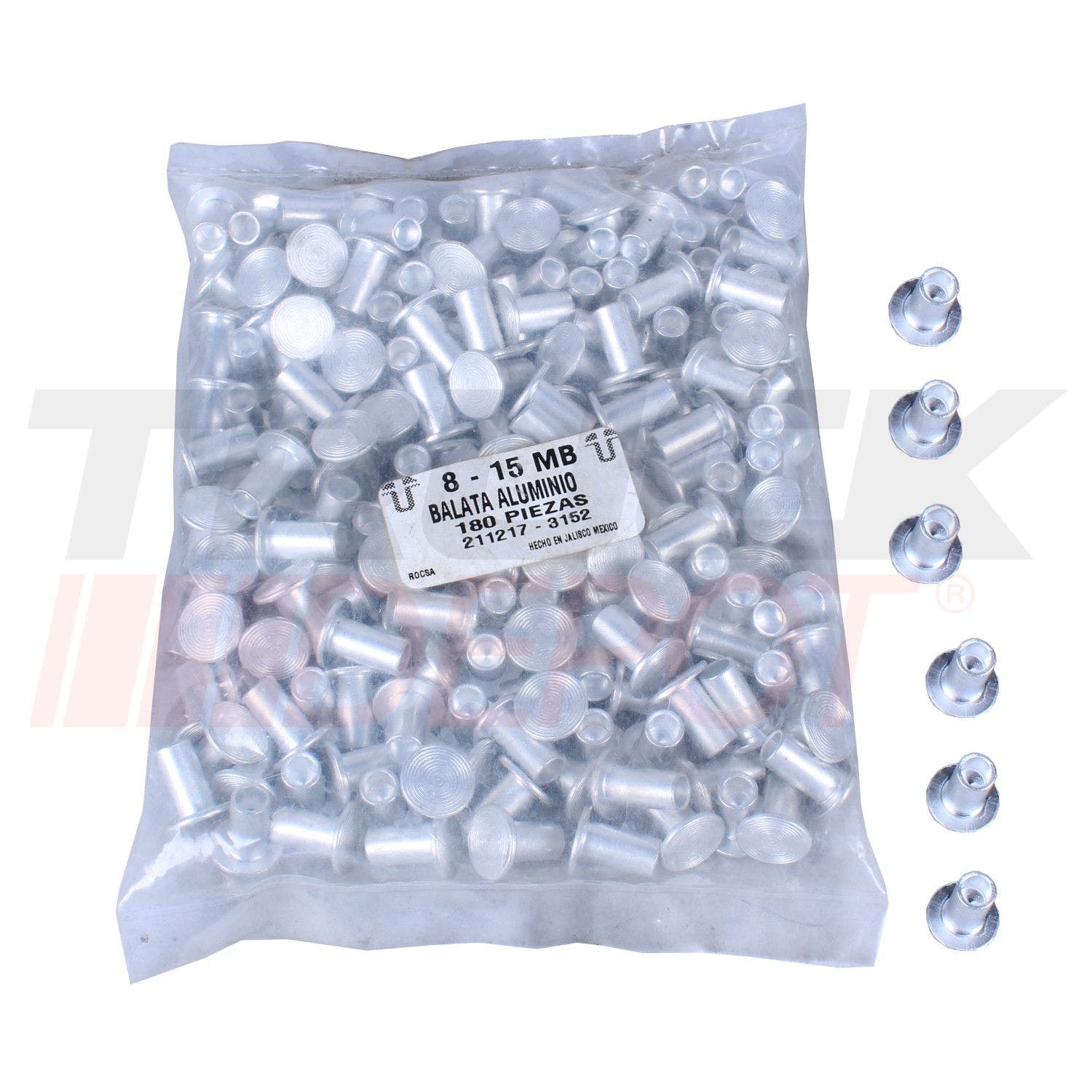 Remache para fricción Mercedes Benz 8/15 millar aluminio