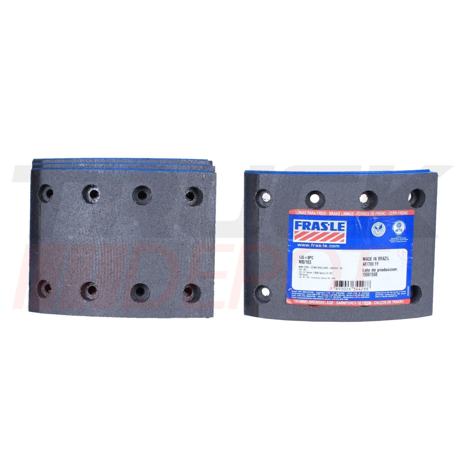 Juego de fricción en block para Mercedes Benz 1313 1317 1319 1419 MB 183 4695 AF/700 std Frasle