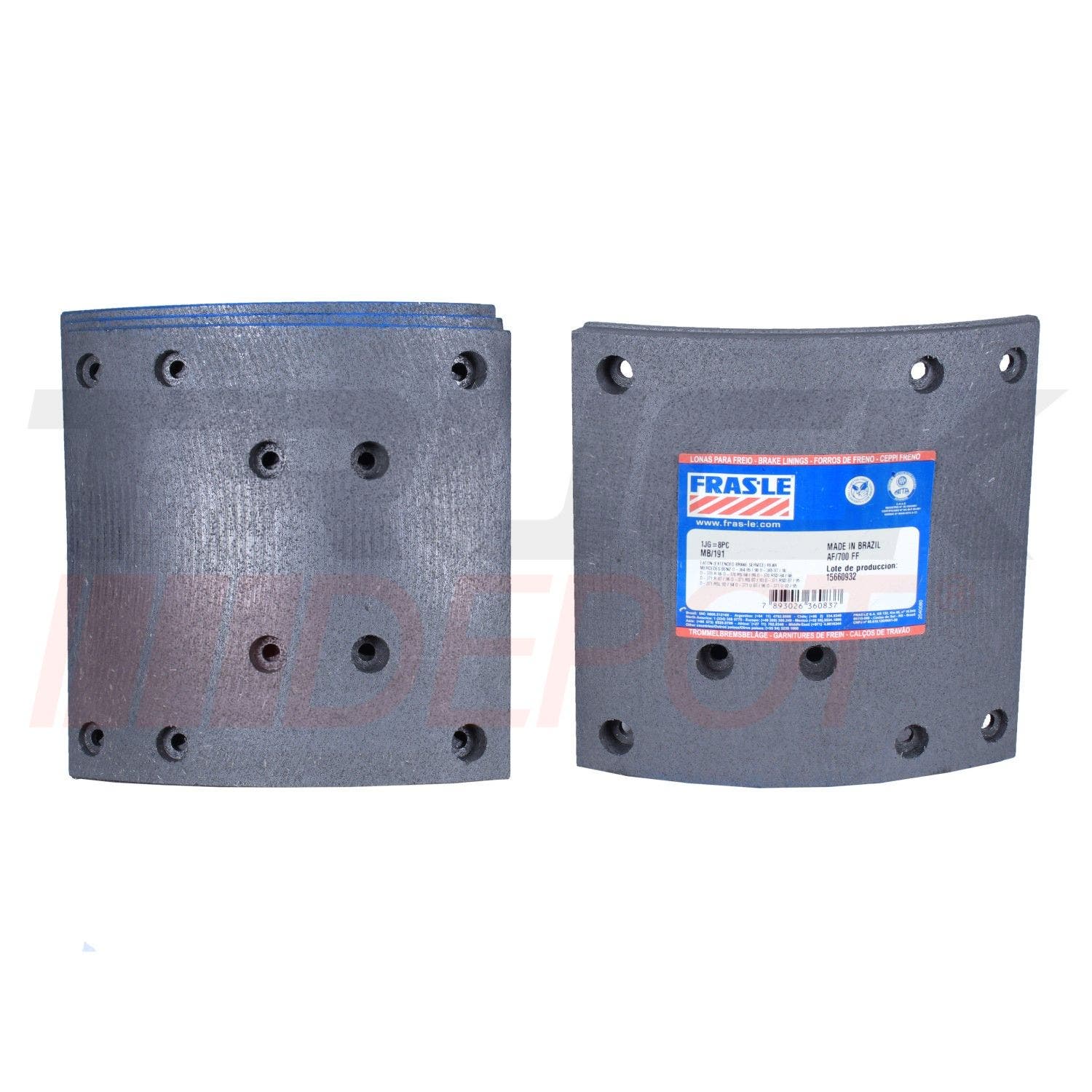 Juego de fricción en block para Mercedes Benz bus 0371,400 MB 191 AF/700 std Frasle 
