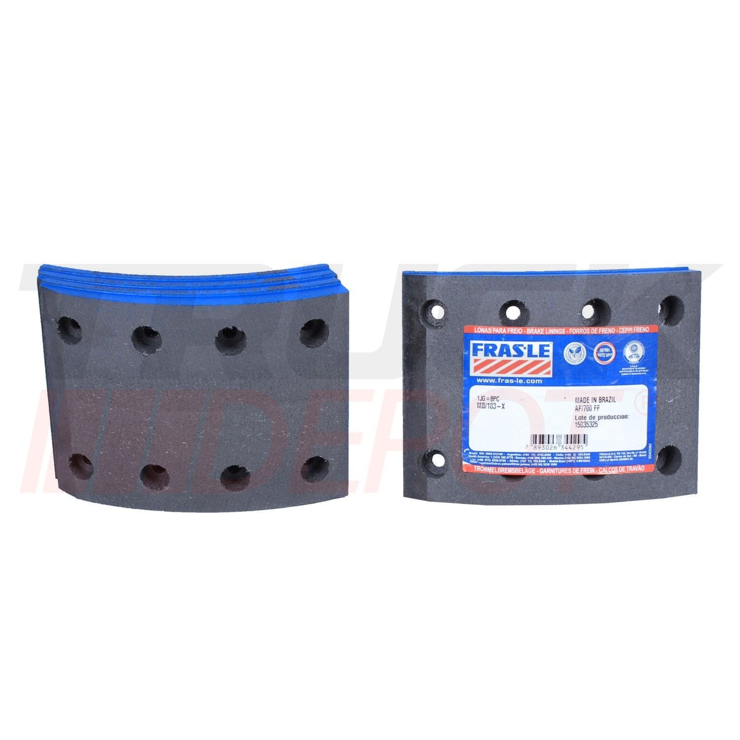 Juego de friccion en block para Mercedes Benz 1313 1317 1319 1419 MB 183 4695 X AF/700 Frasle