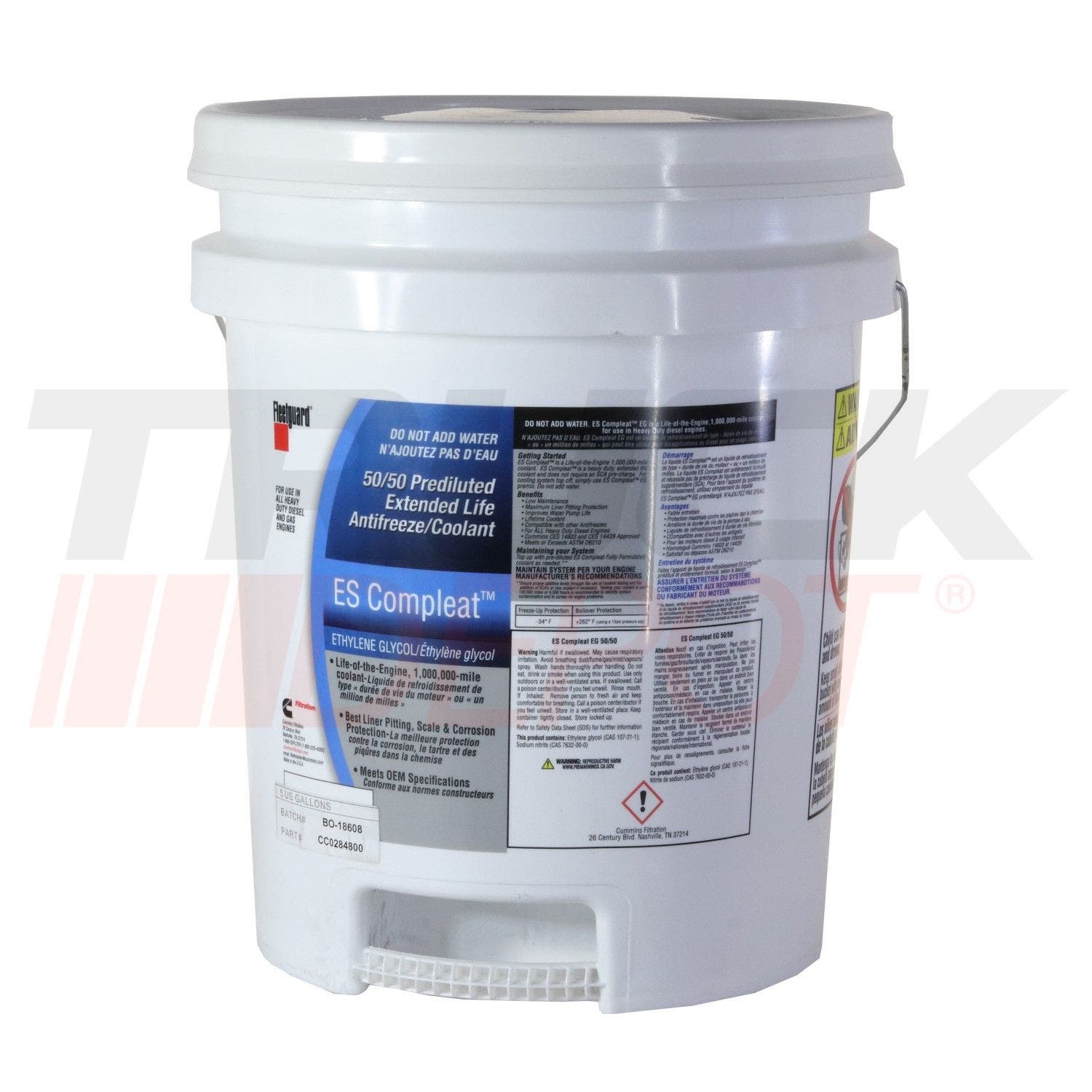 Cubeta Coolant ES Complete azul premezclado 50/50 Fleetguard