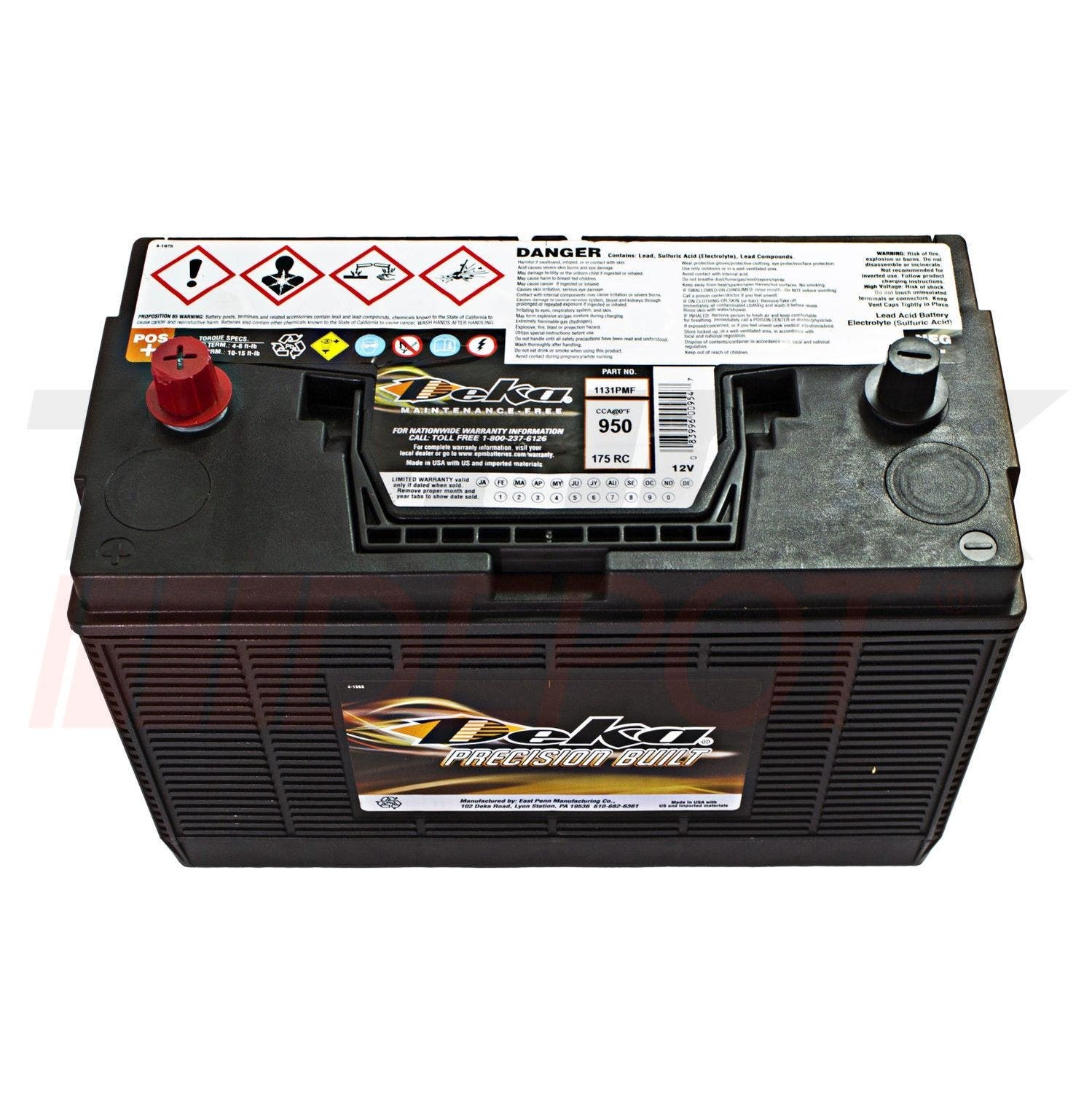 Bateria de postes de 130 amp 950cca